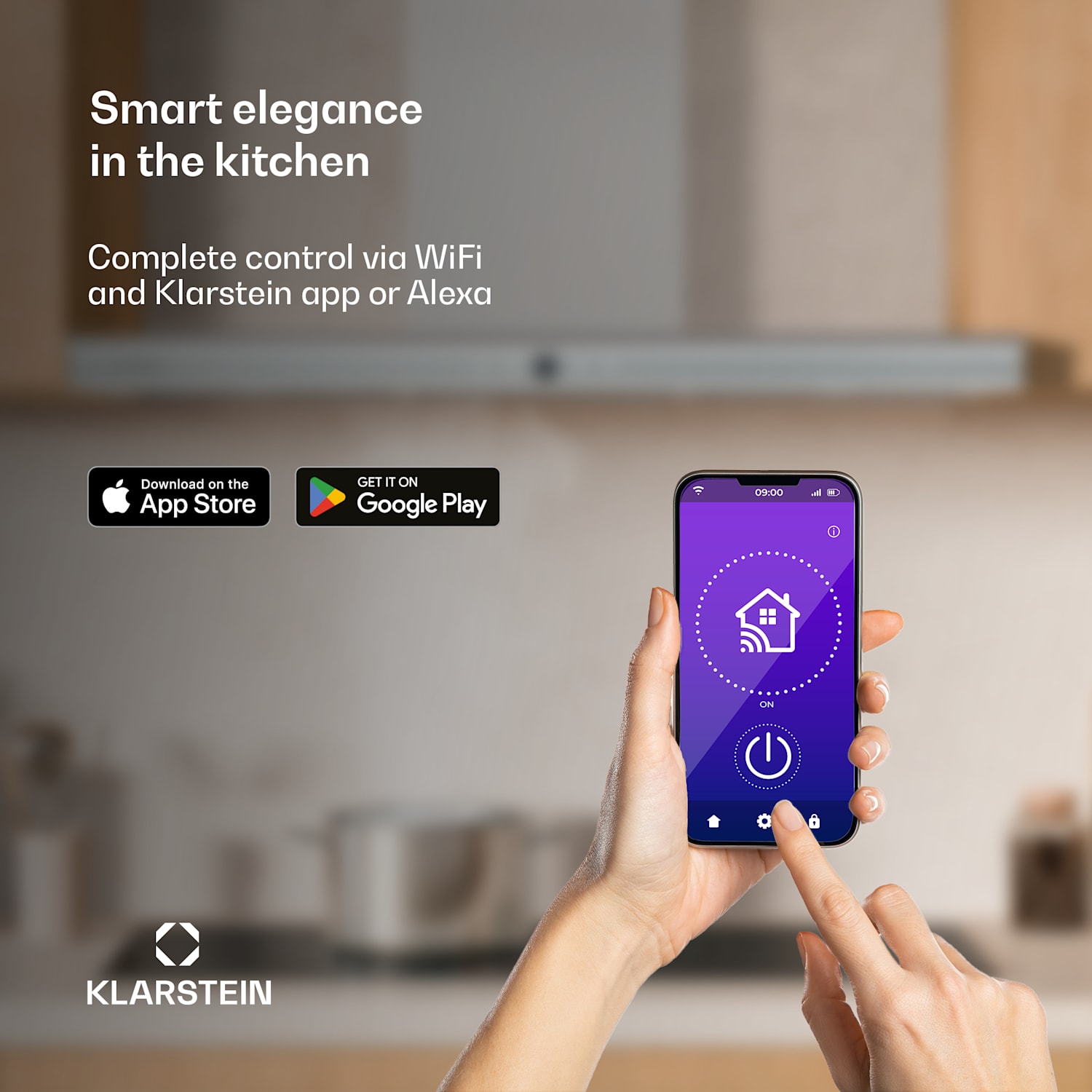 Auriana afzuigkap | Ambient Light | 700 m³/h | WiFi | Touch | LED 