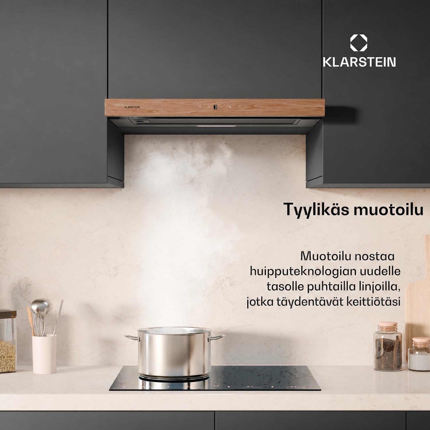ZenFusion-liesituuletin | 323 m³/h ilmavirta | energiatehokkuusluokka A | ilmanpoisto/kiertoilma | 3 porrasta | hiljainen 60 cm | Musta