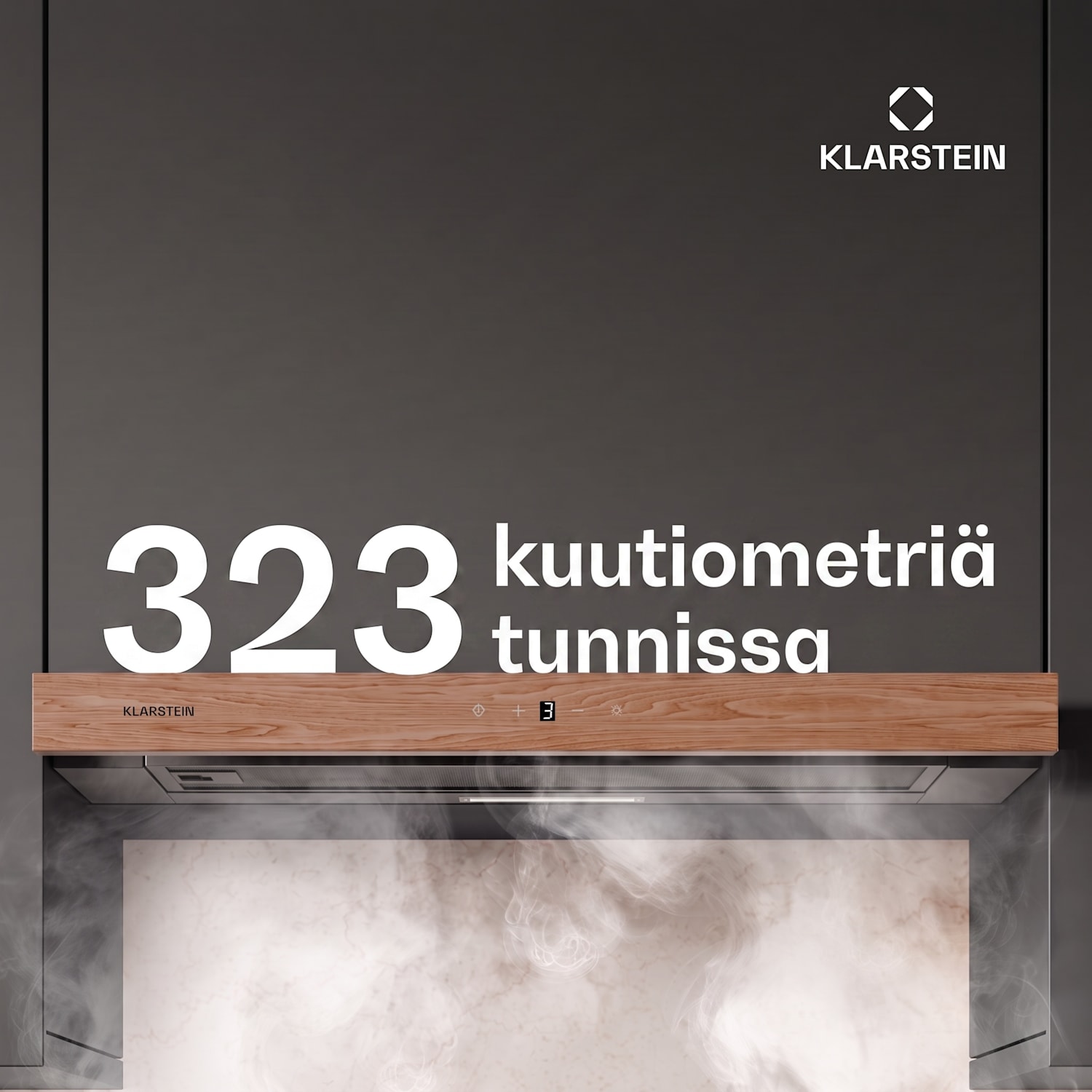 ZenFusion-liesituuletin | 323 m³/h ilmavirta | energiatehokkuusluokka A | ilmanpoisto/kiertoilma | 3 porrasta | hiljainen 60 cm | Musta