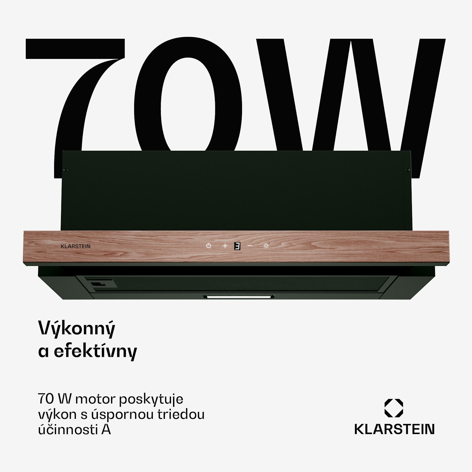 ZenFusion digestor, prietok vzduchu 400 m³/h, EEK A, odsávanie/recirkulácia, 3 úrovne, tichý 60 cm | Čierna