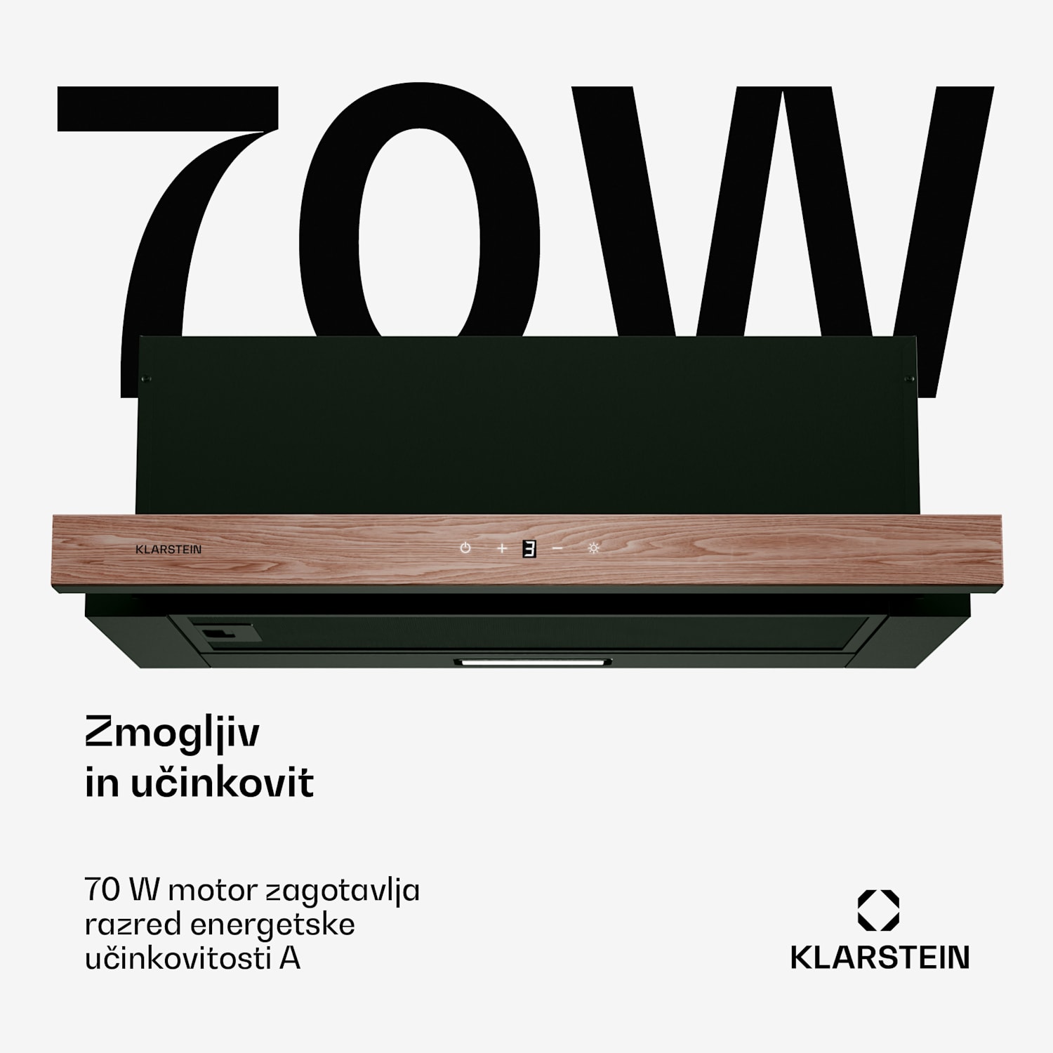 Napa ZenFusion, pretok zraka 400 m³/h, EEK A, odsesavanje/recirkulacija, 3 stopnje, tiha 60 cm | Črna