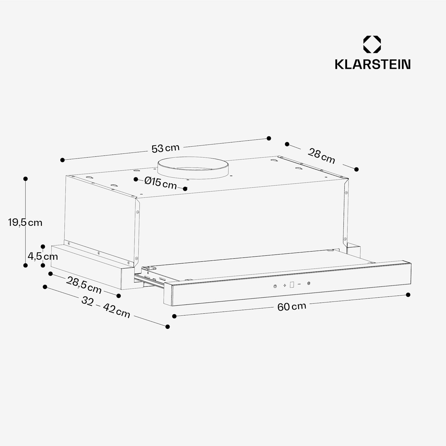 ZenFusion digestoř, průtok vzduchu 400 m³/h, EEK A, odsávání/recirkulace, 3 úrovně, tichá 60 cm | Černá