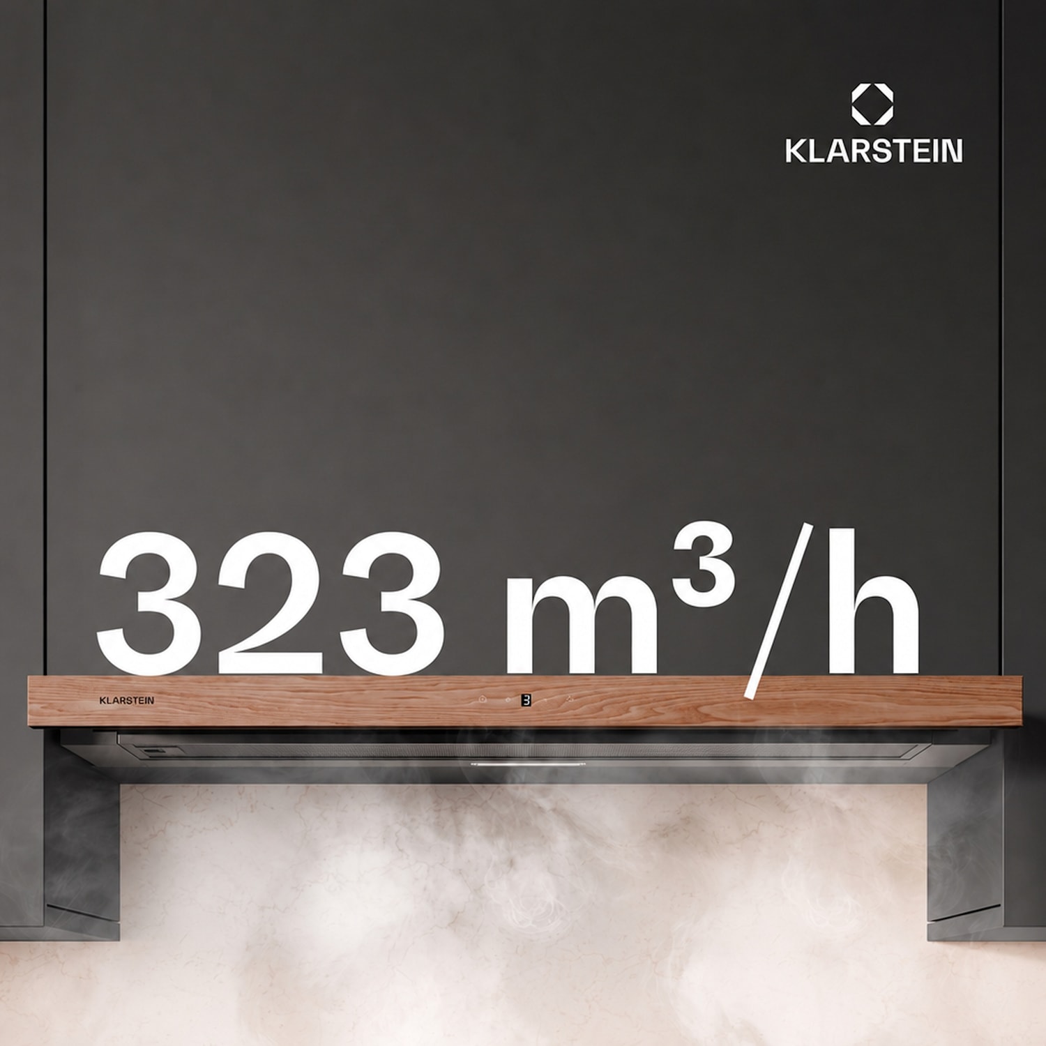 ZenFusion köksfläkt | 400 m³/h luftflöde | EEK A | Friluft/resirkulation | 3 hastighetssteg | tystgående 90 cm | Svart
