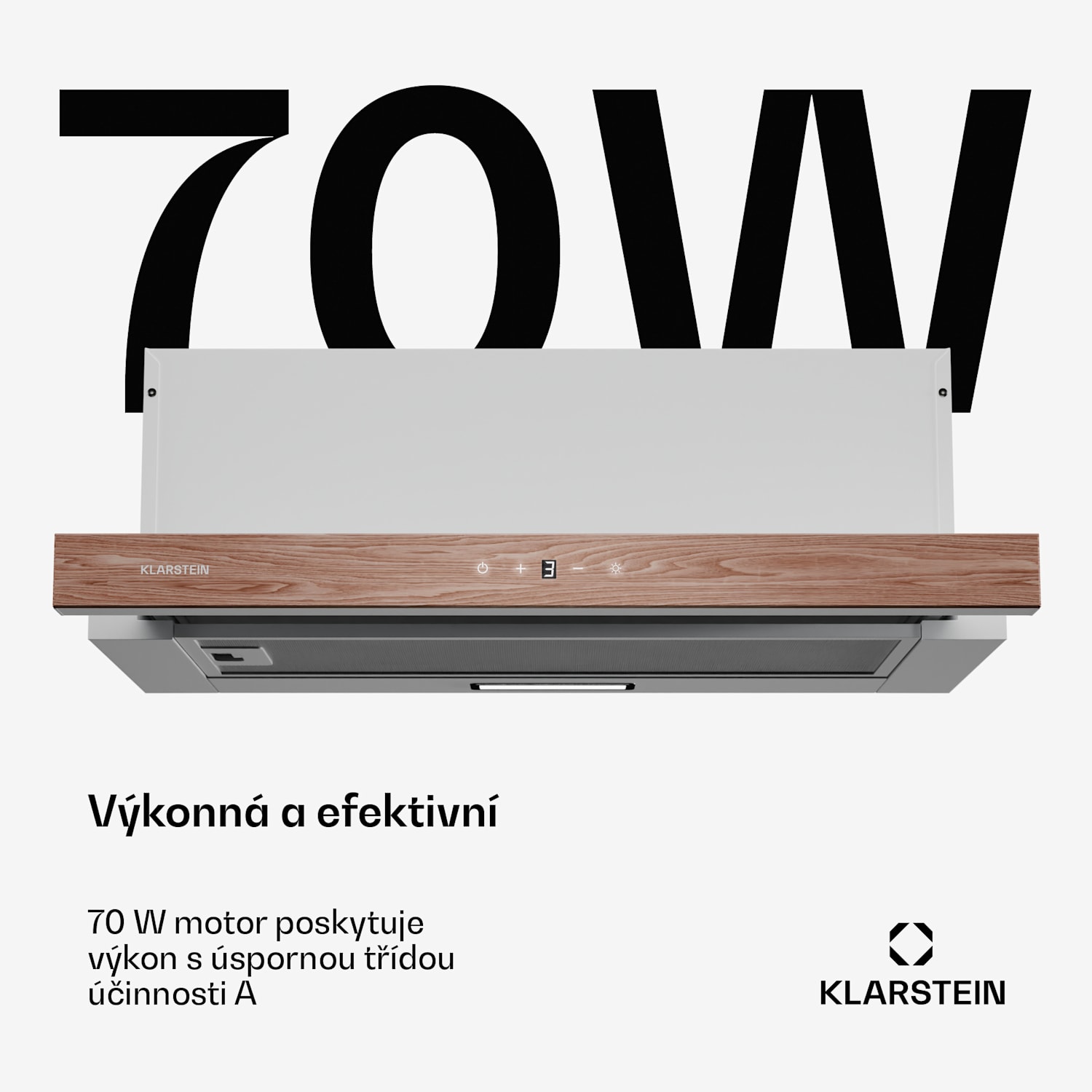 ZenFusion digestoř, průtok vzduchu 400 m³/h, EEK A, odsávání/recirkulace, 3 úrovně, tichá 60 cm | Bílá