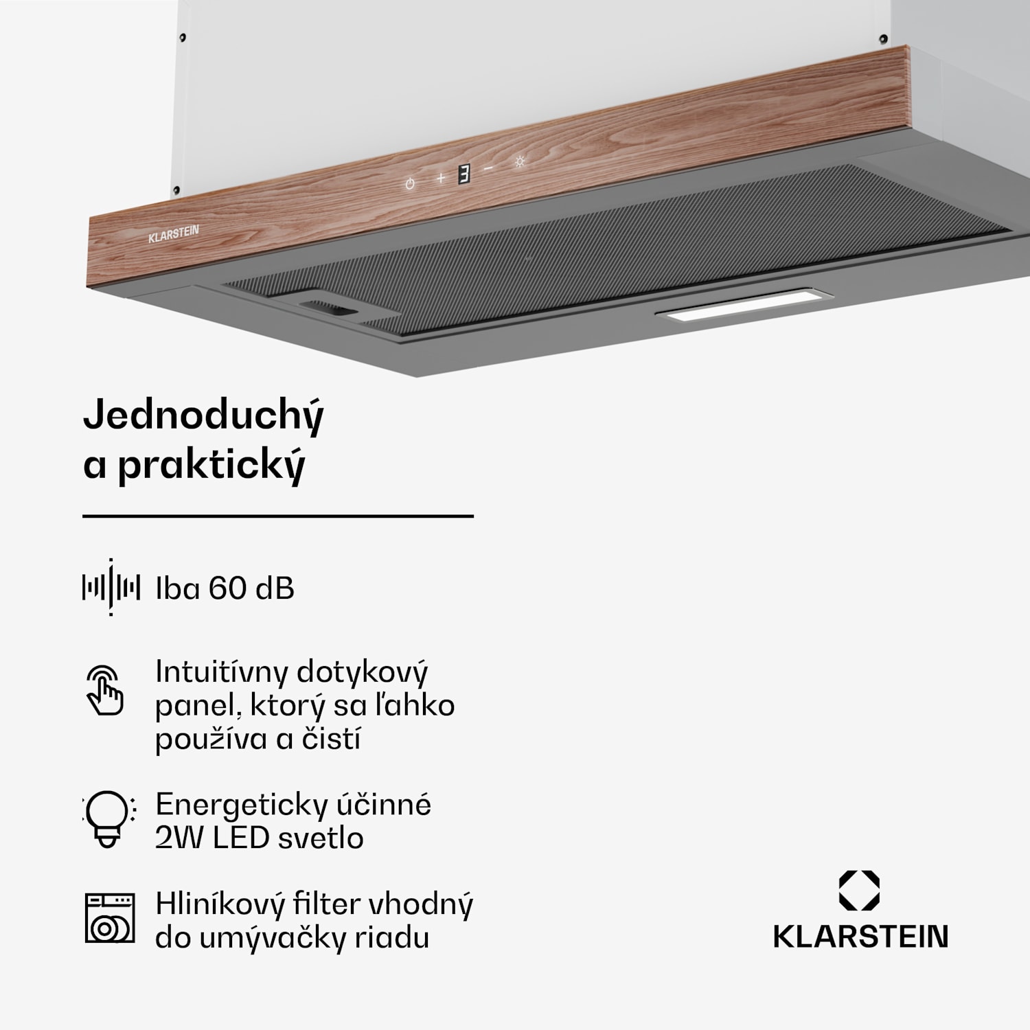 ZenFusion digestor, prietok vzduchu 400 m³/h, EEK A, odsávanie/recirkulácia, 3 úrovne, tichý 60 cm | Biela