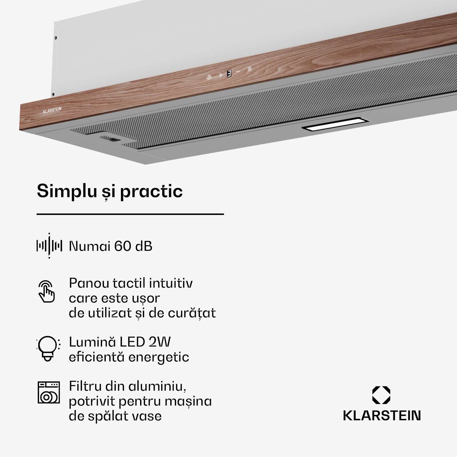 Hota ZenFusion, debit de aer 400 m³/h, EEK A, extragere/recirculare, 3 niveluri, silențioasă 