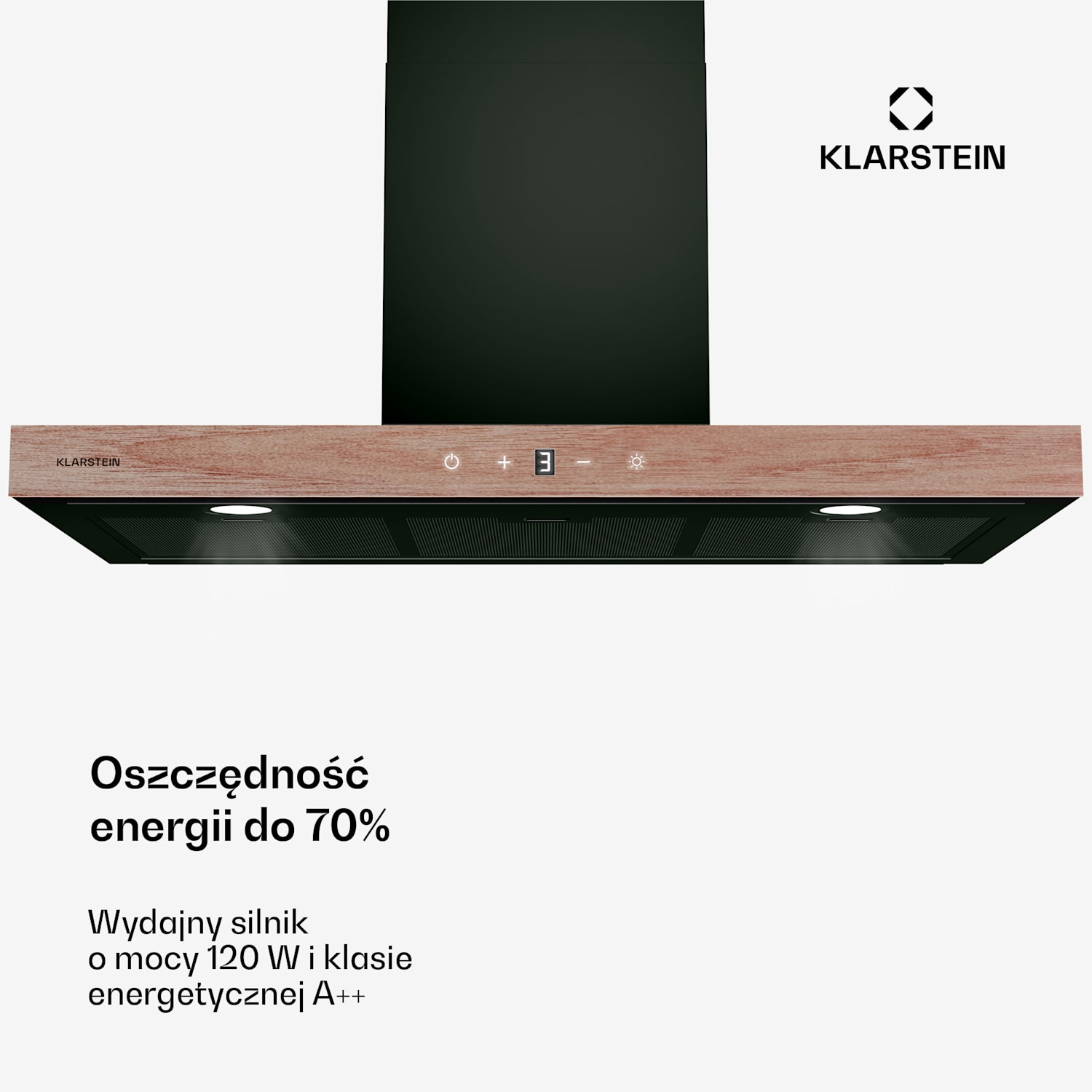 ZenFusion T okap kuchenny, 881,6 m³/h, A++, 210 W, 47 dB, wyciąg/pochłaniacz 90 cm | Czarny