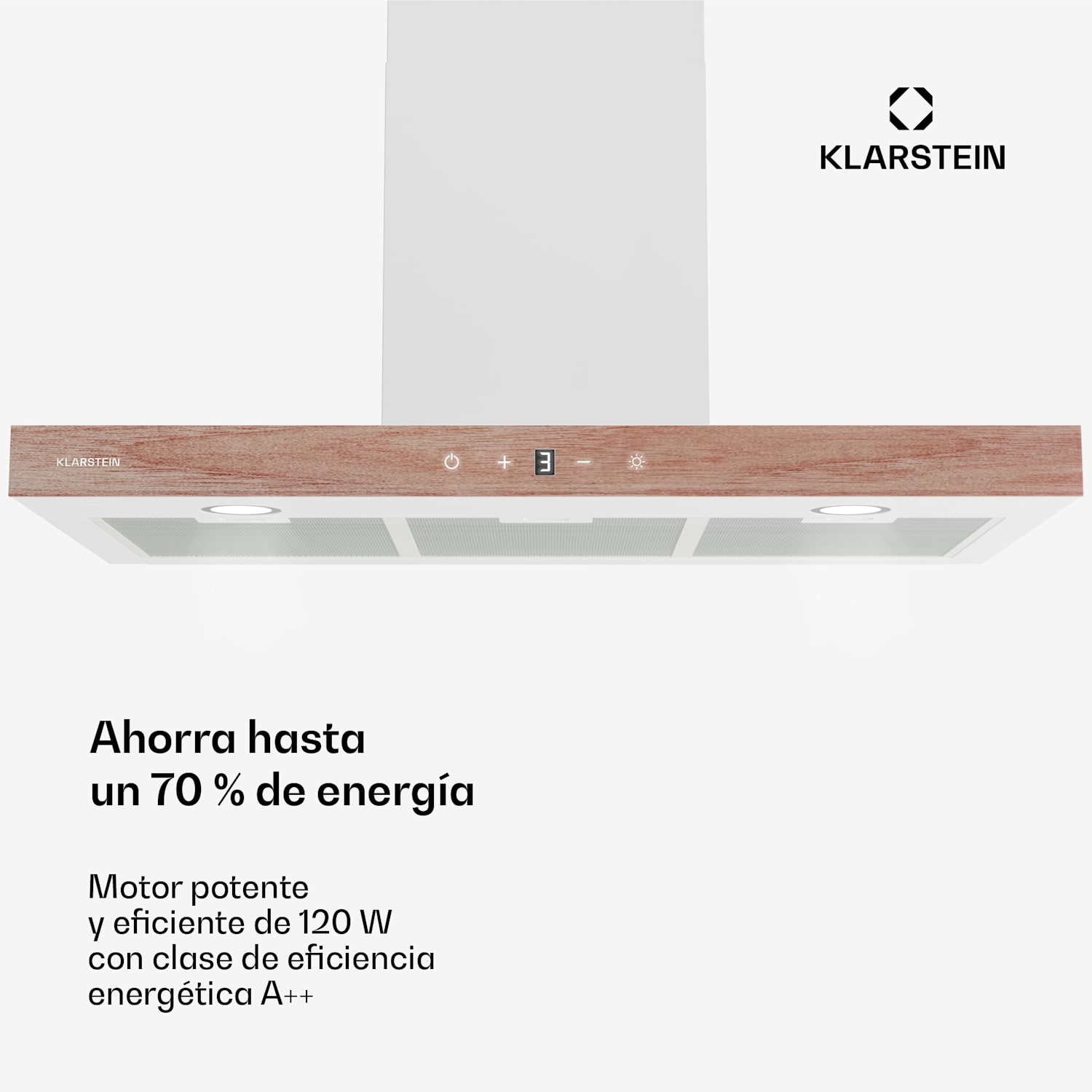 ZenFusion T Campana extractora | 881,6 m³/h | A++ | 210 W CC | 47 dB | Extracción/recirculación de aire 90 cm | Blanco
