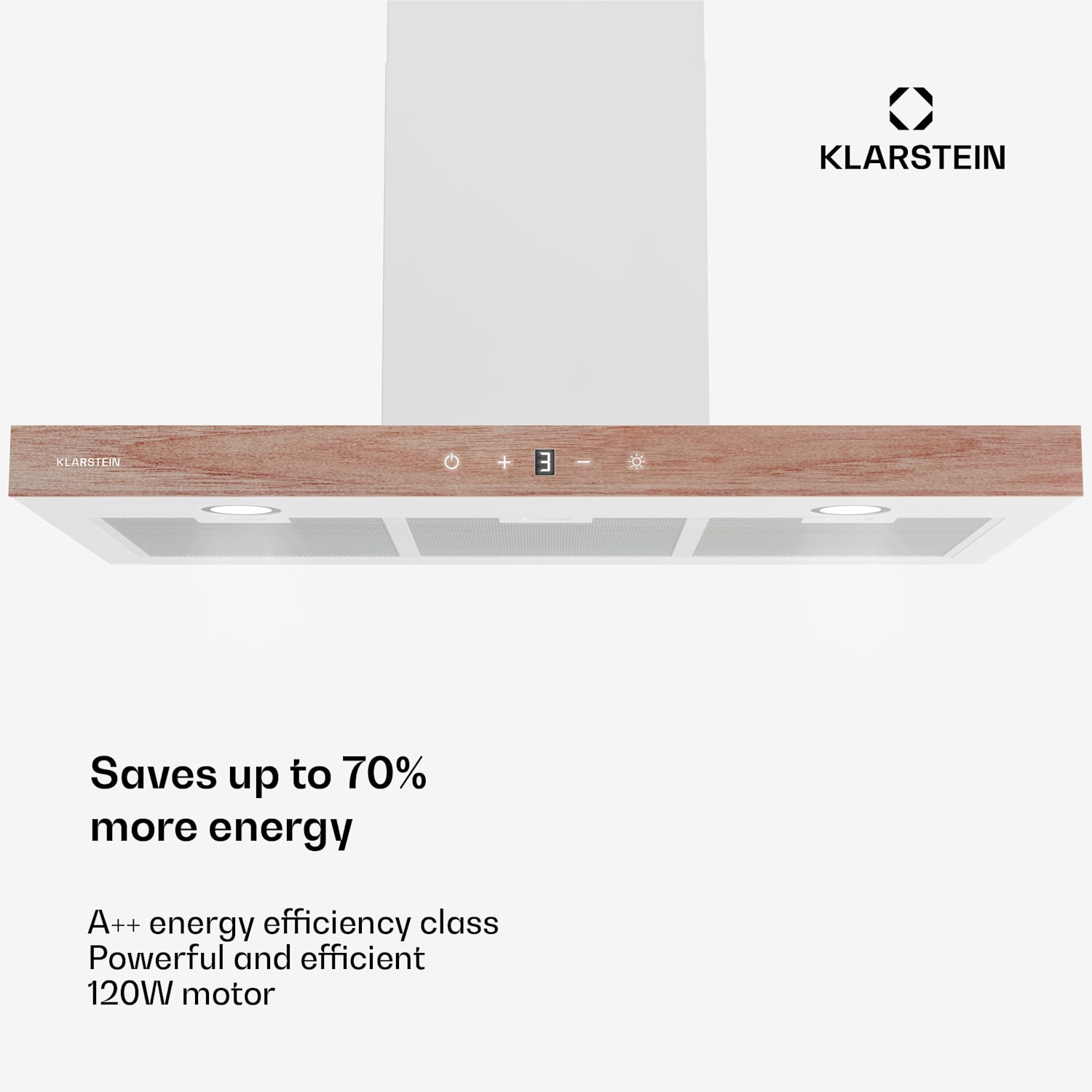 ZenFusion T afzuigkap | 881,6 m³/h | A++ | 210 W DC | 47 dB | afvoerlucht/recirculatie 90 cm | Wit