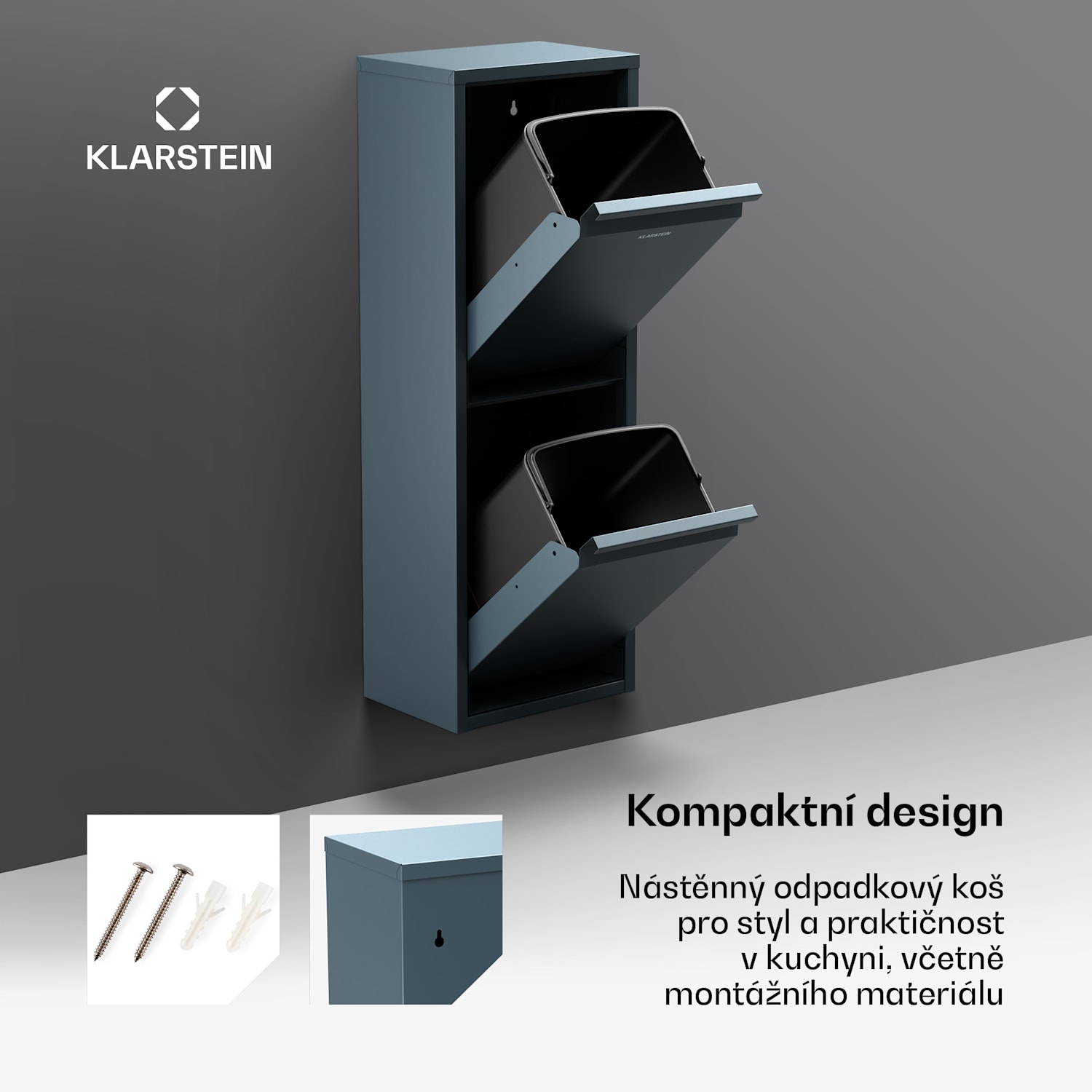 Ordnungshüter 2 koš na kuchyňský odpad 36 l 36 litrů | Antracit