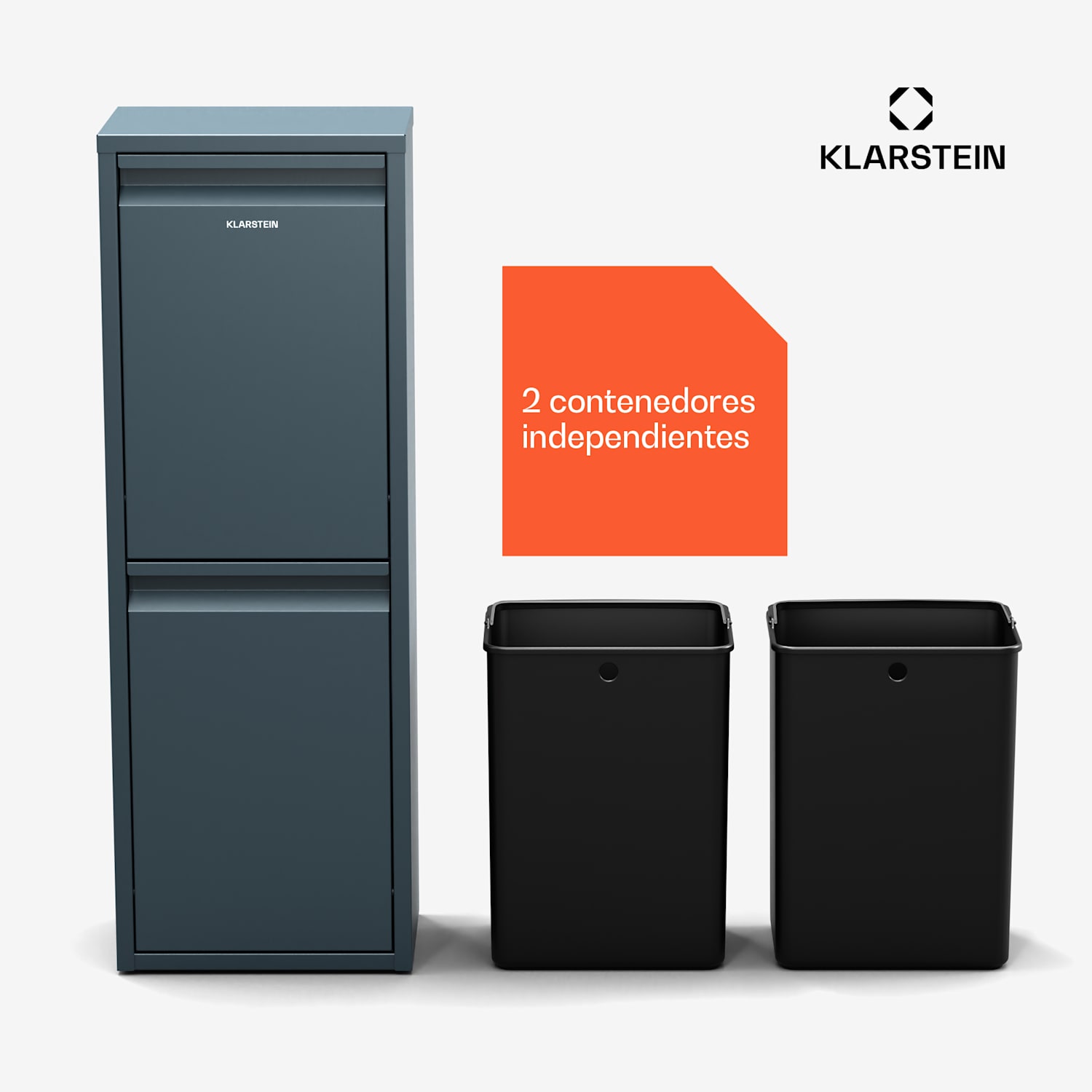 Cubo de basura de cocina Ordnungshüter 2 36 L 36 L | Antracita