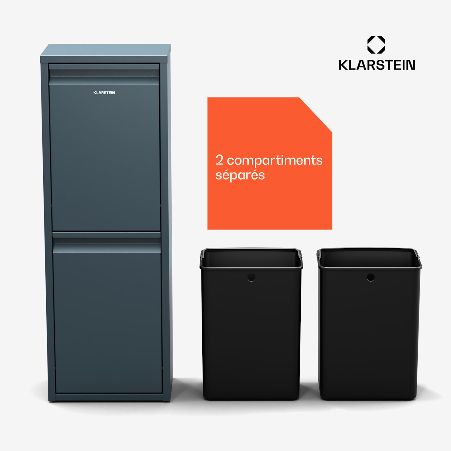 Ordnungshüter 2 recyclestation 36L 36 ltr | Antraciet