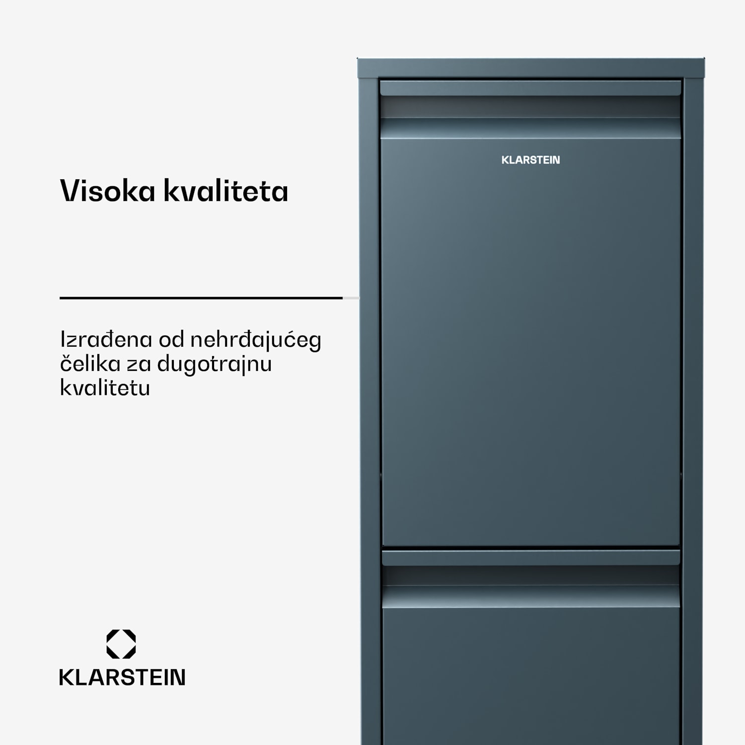 Ordnungshüter 2 kuhinjska kanta za smeće 36 L 36 Ltr | Antracit