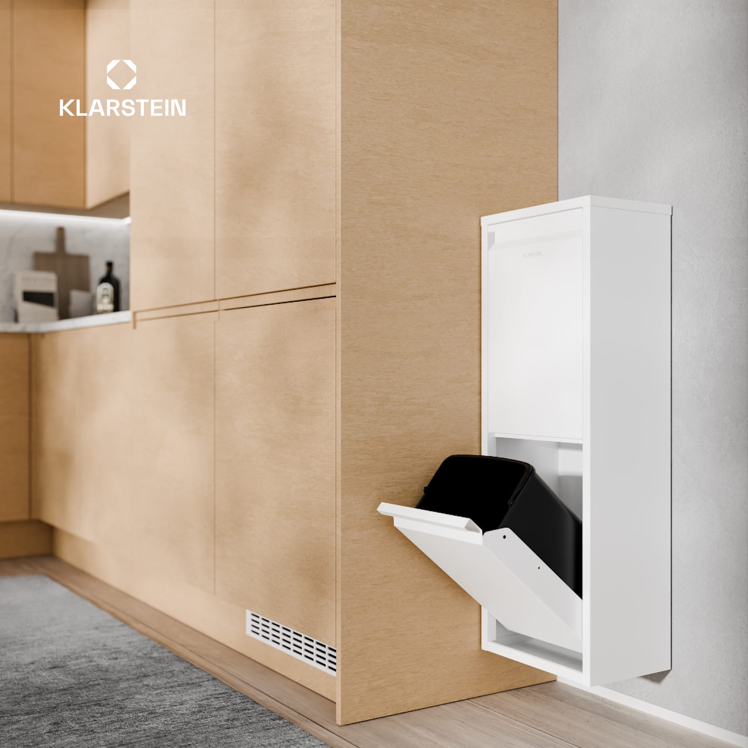 Ordnungshüter 2 кош за кухненски отпадъци 36 литра 36 Ltr | Бял