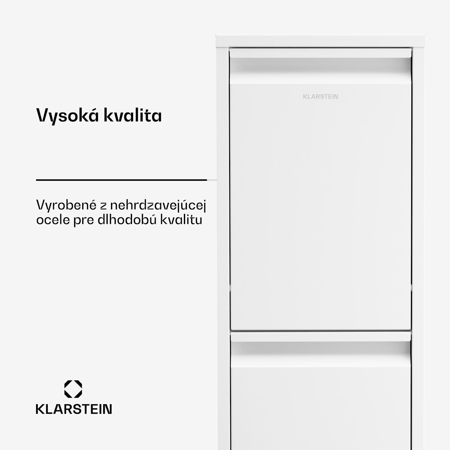 Ordnungshüter 2 kôš na kuchynský odpad 36 L 36 litrov | Biela