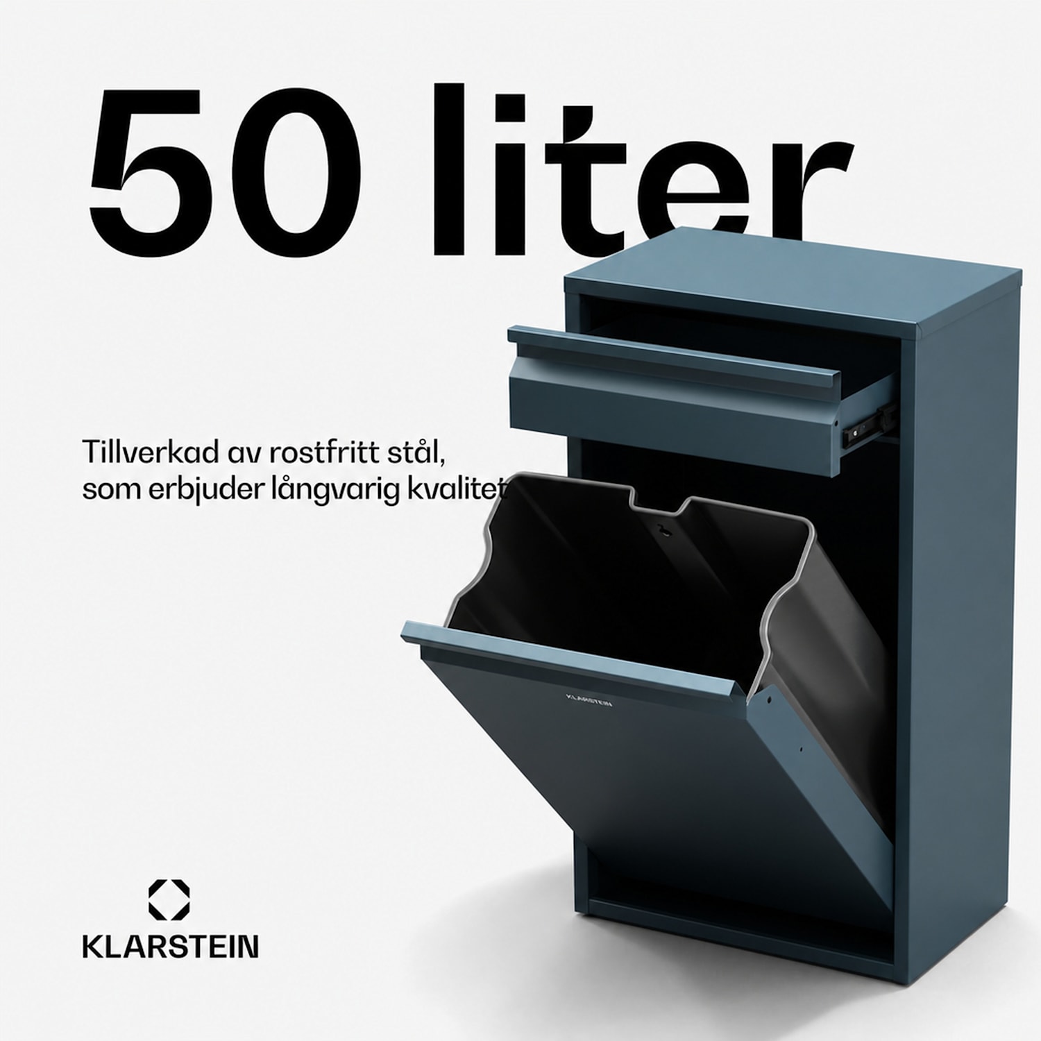 Ordnungshüter köksavfallskärl 50 liter med utdragbar låda 50 l | Antracit