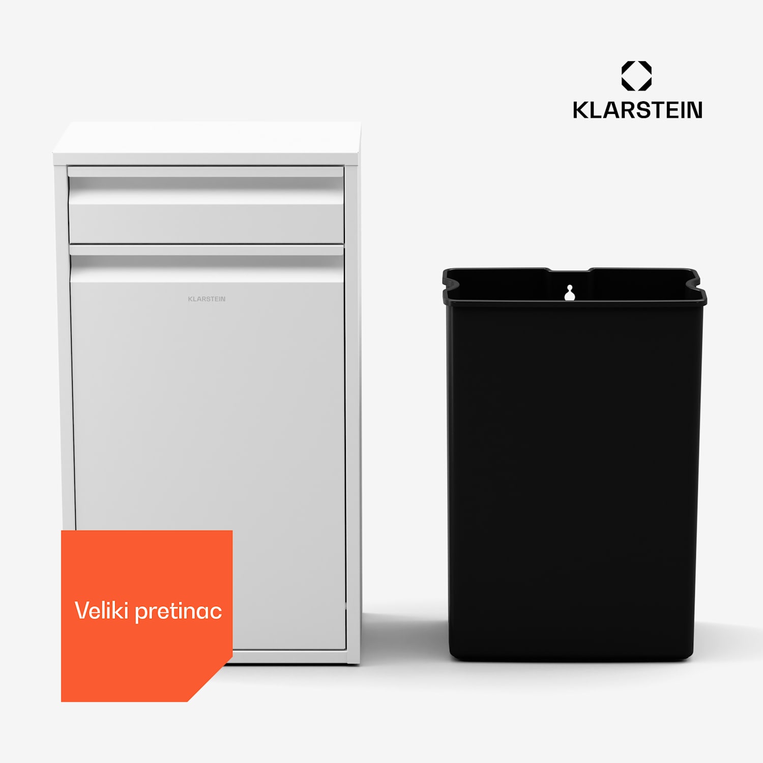 Ordnungshüter Kuhinjska kanta za smeće 50 L s ladicom 50 L | Bijela