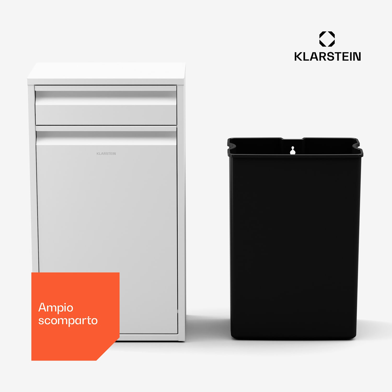 Ordnungshüter - Cestino da cucina, 50L, con cassetto 50 Ltr | Bianco