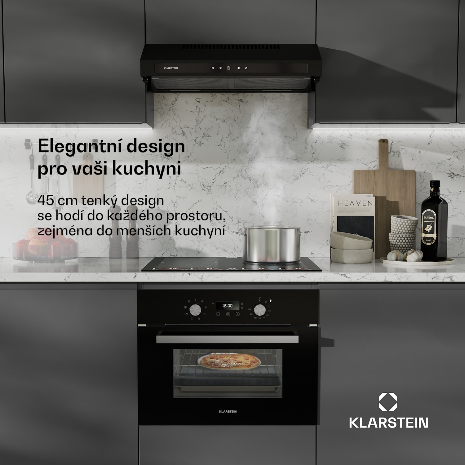 SpaceSmart Compact vestavná trouba Černá