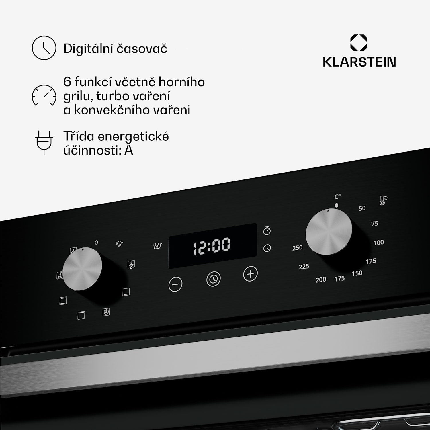 SpaceSmart Compact vestavná trouba Černá