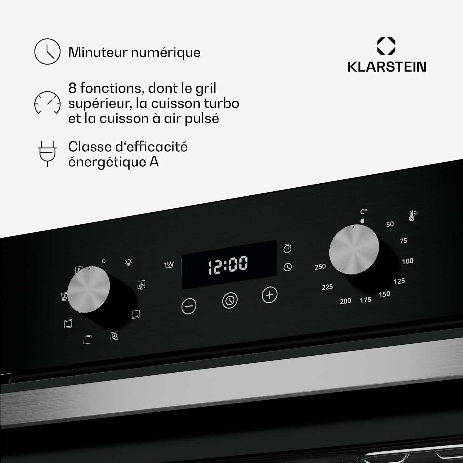 SpaceSmart Compact inbouwoven Zwart