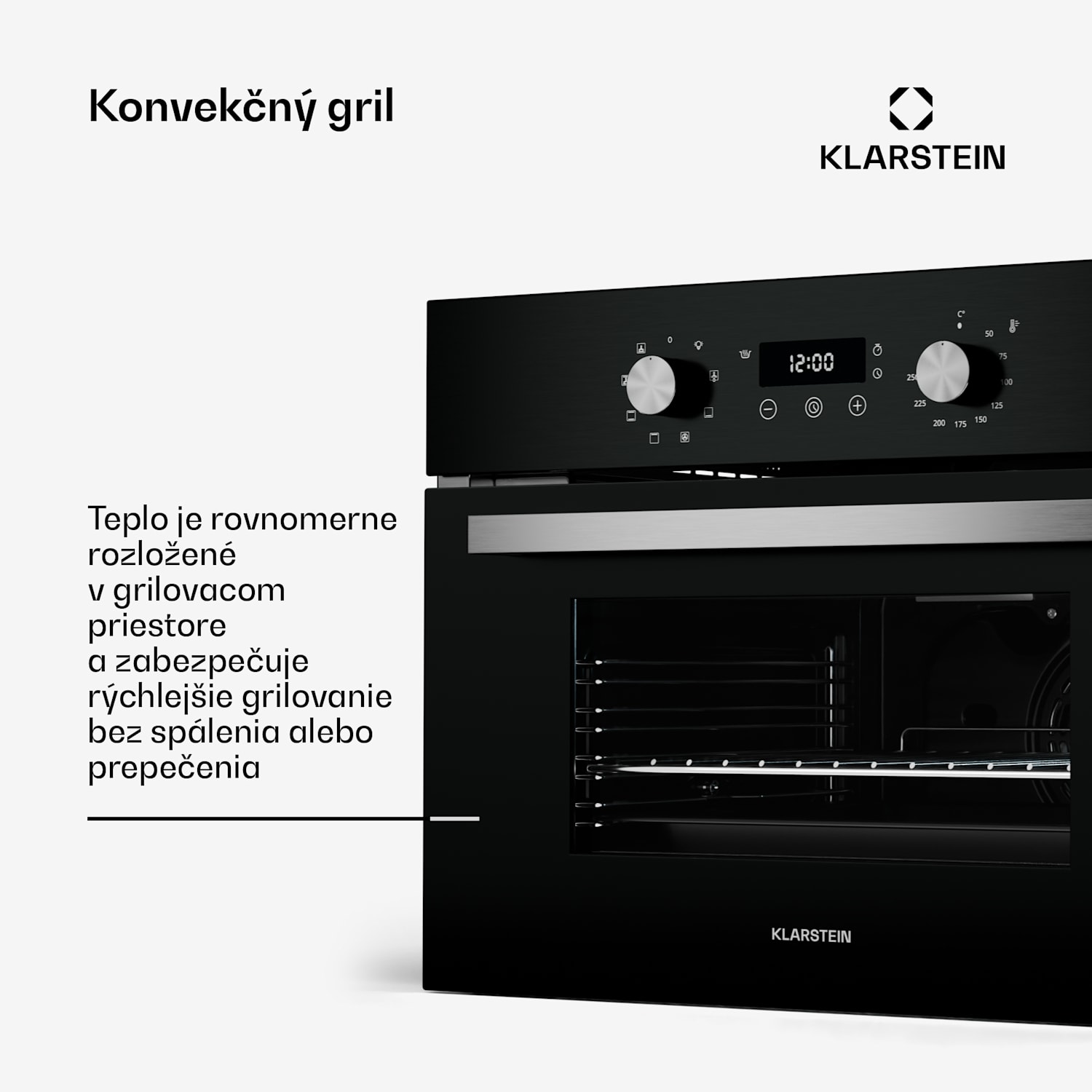 SpaceSmart Kompaktná vstavaná rúra Čierna