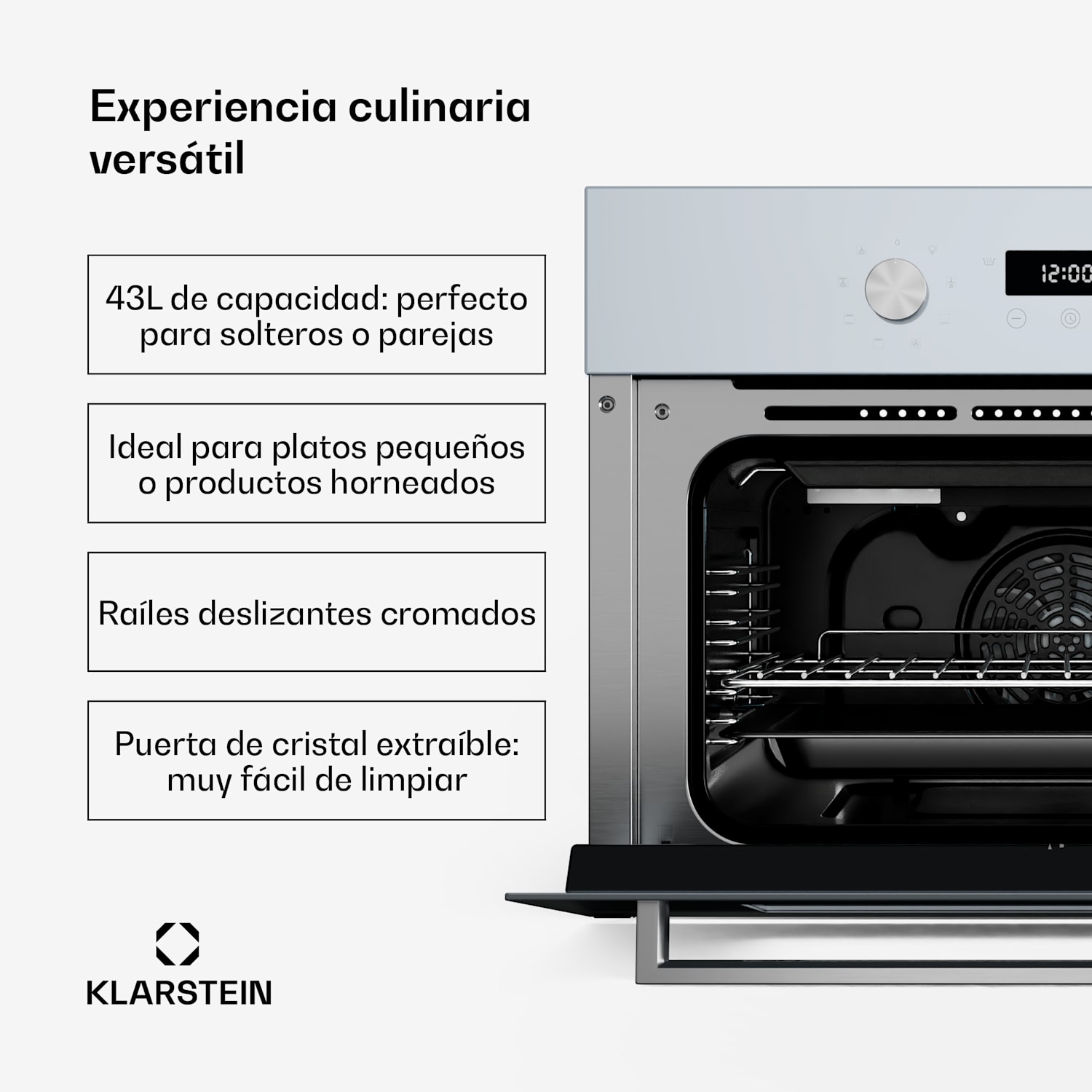 SpaceSmart Horno compacto empotrable Blanco