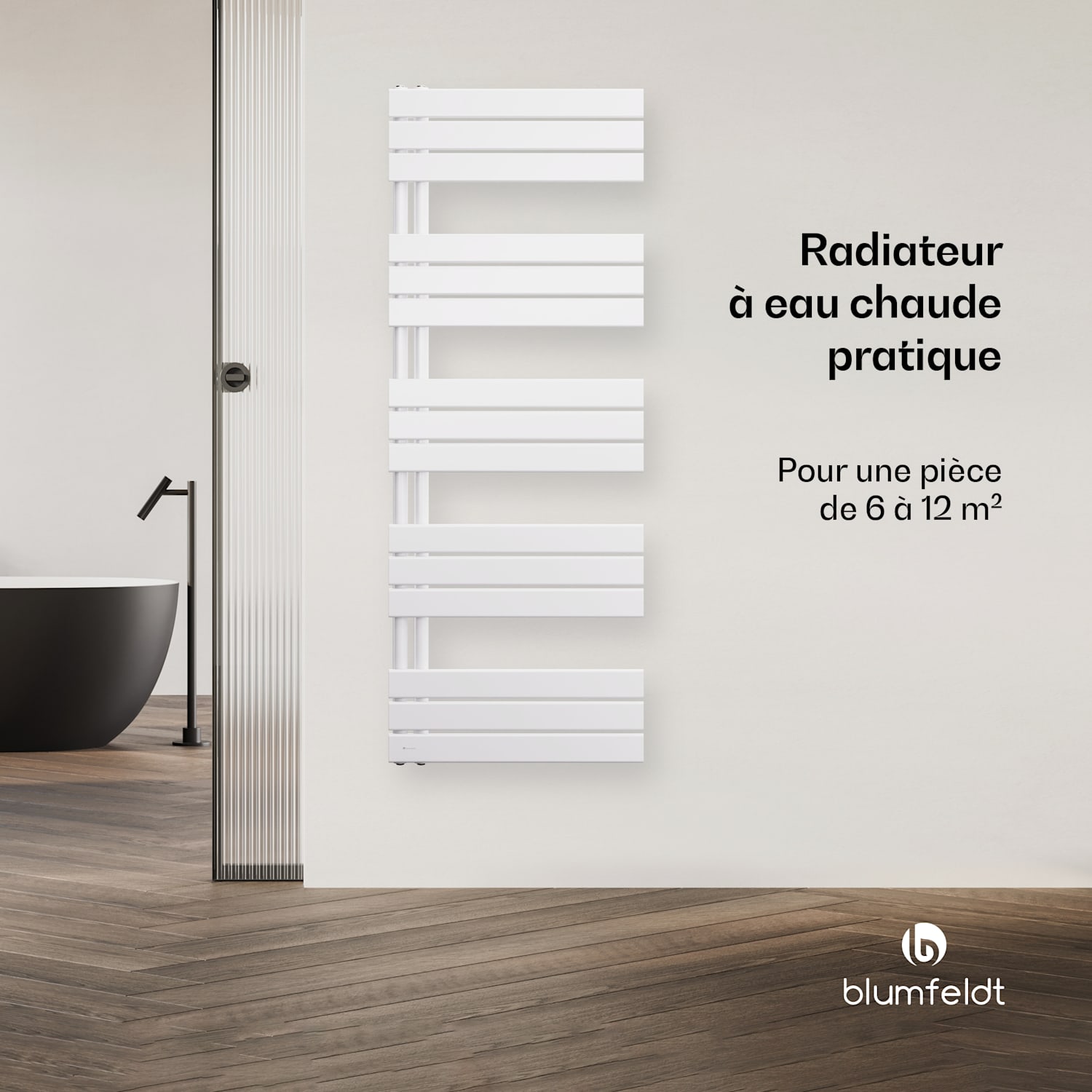 Radiateur Fairmont | 60 x 160 cm | Montage mural | Design moderne | Fonctionnement à l'eau chaude 60 x 160 cm | Blanc