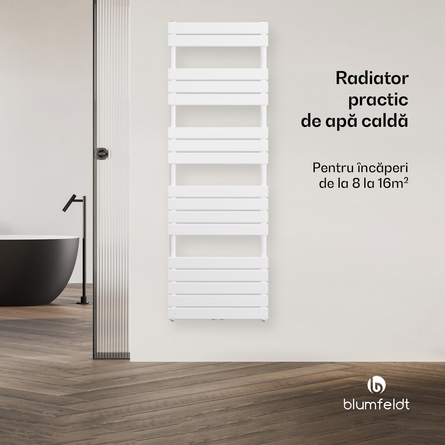 Radiator Fairmont, 60 x 180 cm, de perete, design modern, cu încălzire pe apă 60 x 180 cm | Alb
