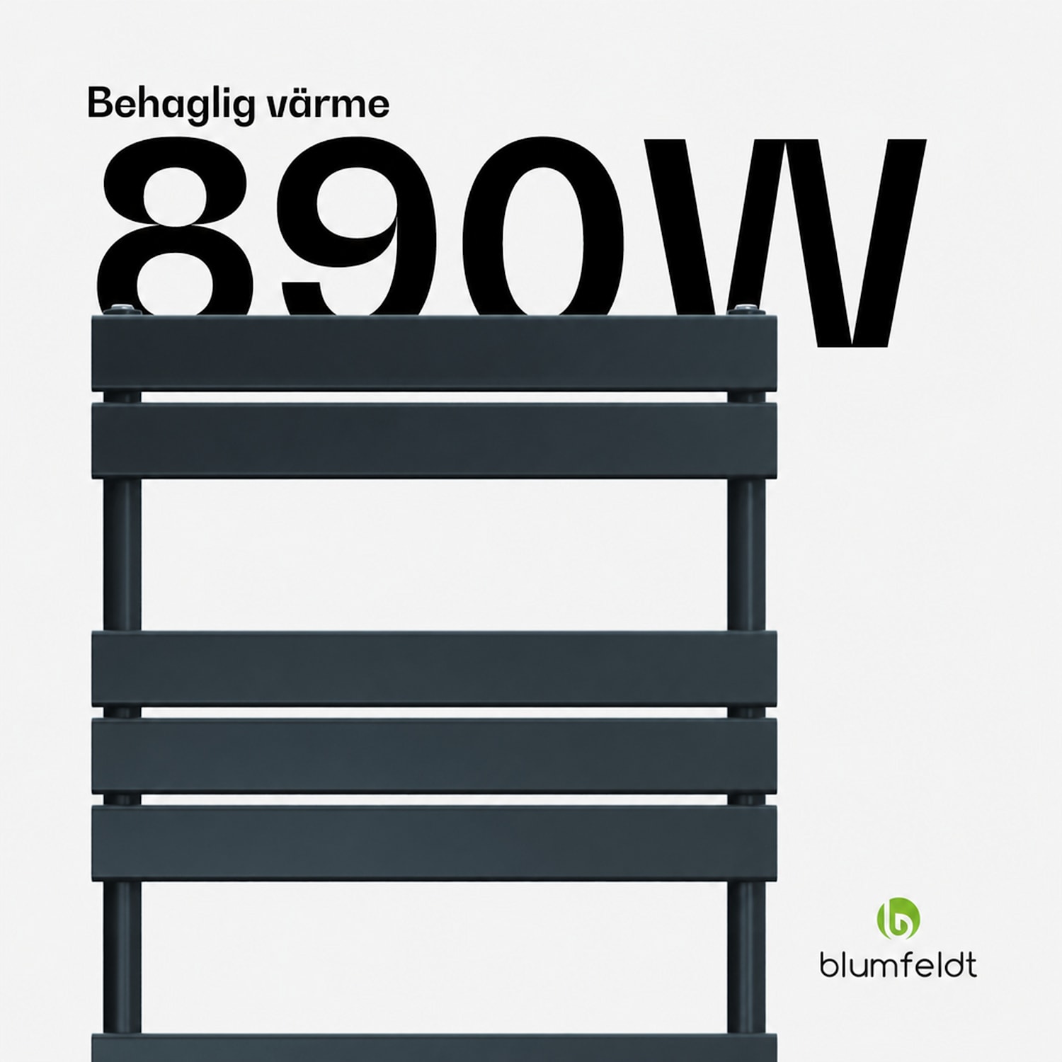 Fairmont radiator | 60 x 180 cm | Väggmontering | Modern design | Varmvattendrift 60 x 180 cm | Antracit