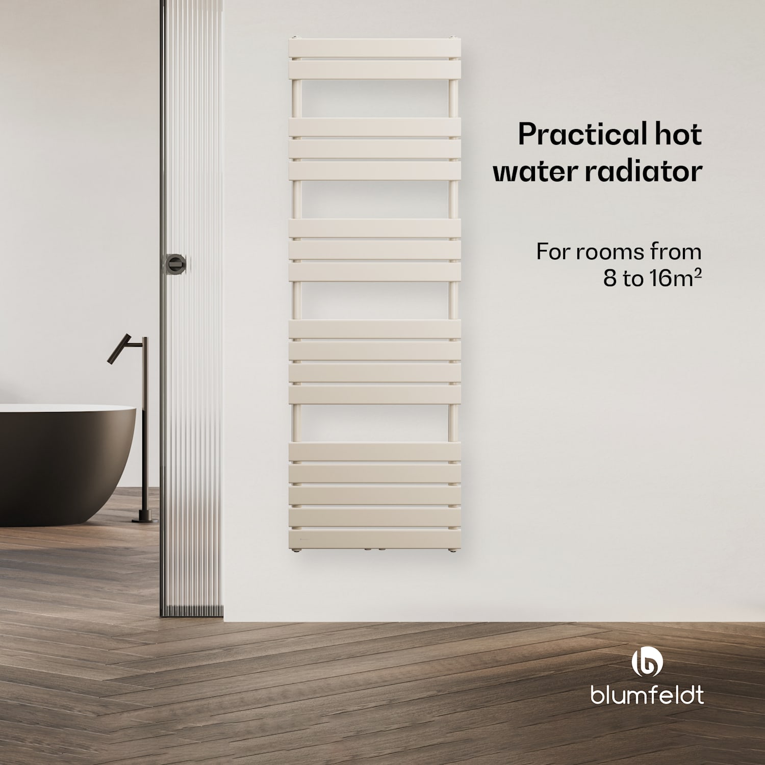 Aquecedor Fairmont | 60 x 180 cm | montagem na parede | design moderno | funcionamento com água quente 60 x 180 cm | Areia