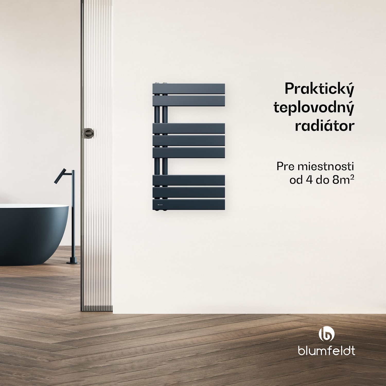 Fairmont radiátor, 45 x 80 cm, nástenný, moderný dizajn, teplovodný 45 x 80 cm | Antracit