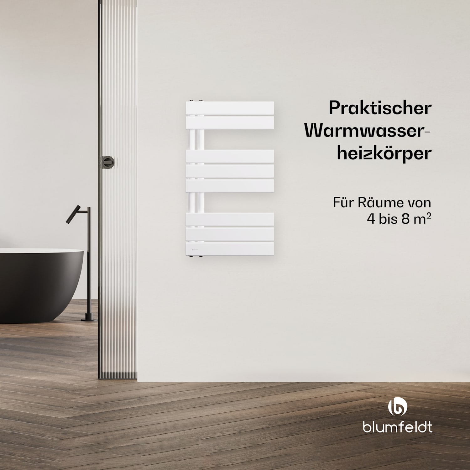 Fairmont Heizkörper | 45 x 80 cm | Wandmontage | Modernes Design | Warmwasserbetrieb 45 x 80 cm | Weiß