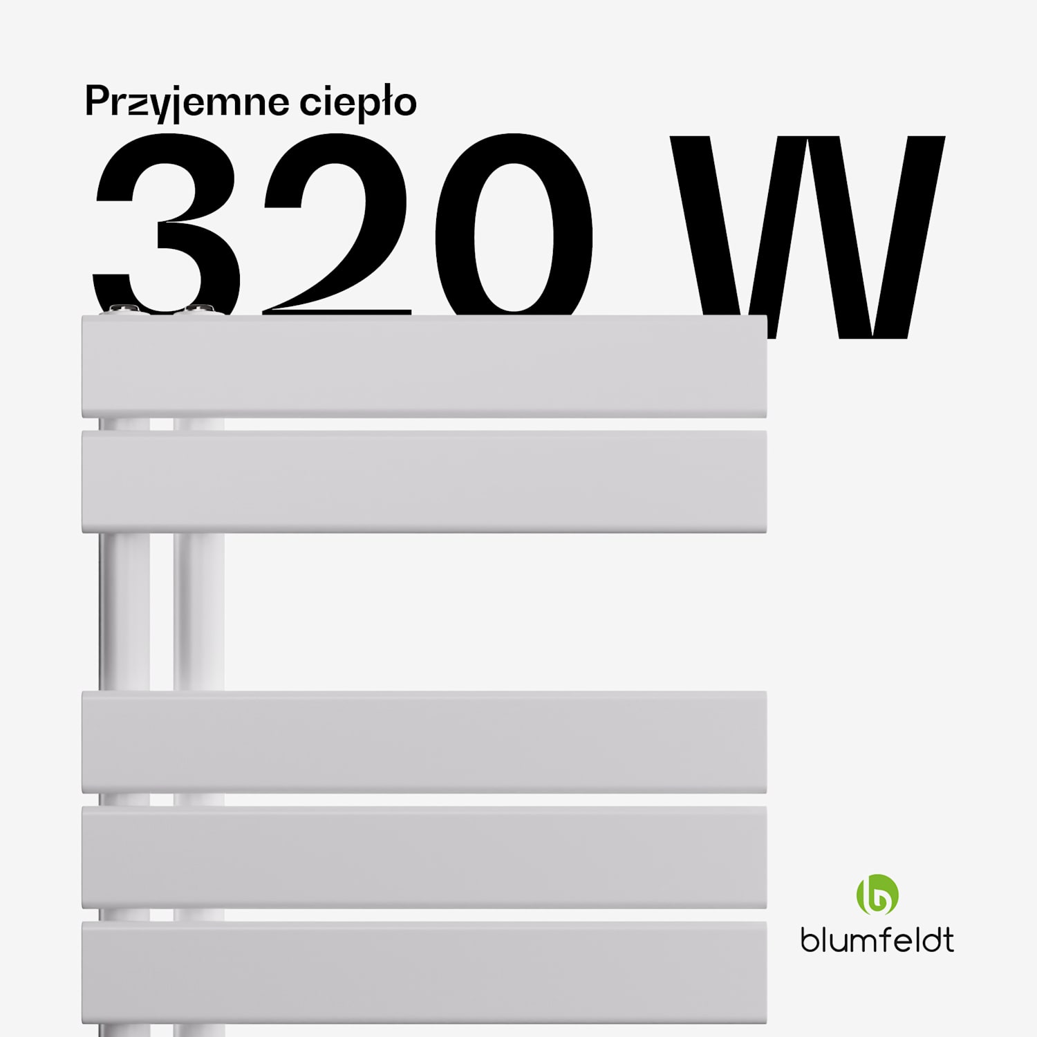 Fairmont grzejnik, 45 x 80 cm, ścienny, nowoczesny design, gorąca woda 45 x 80 cm | Biały