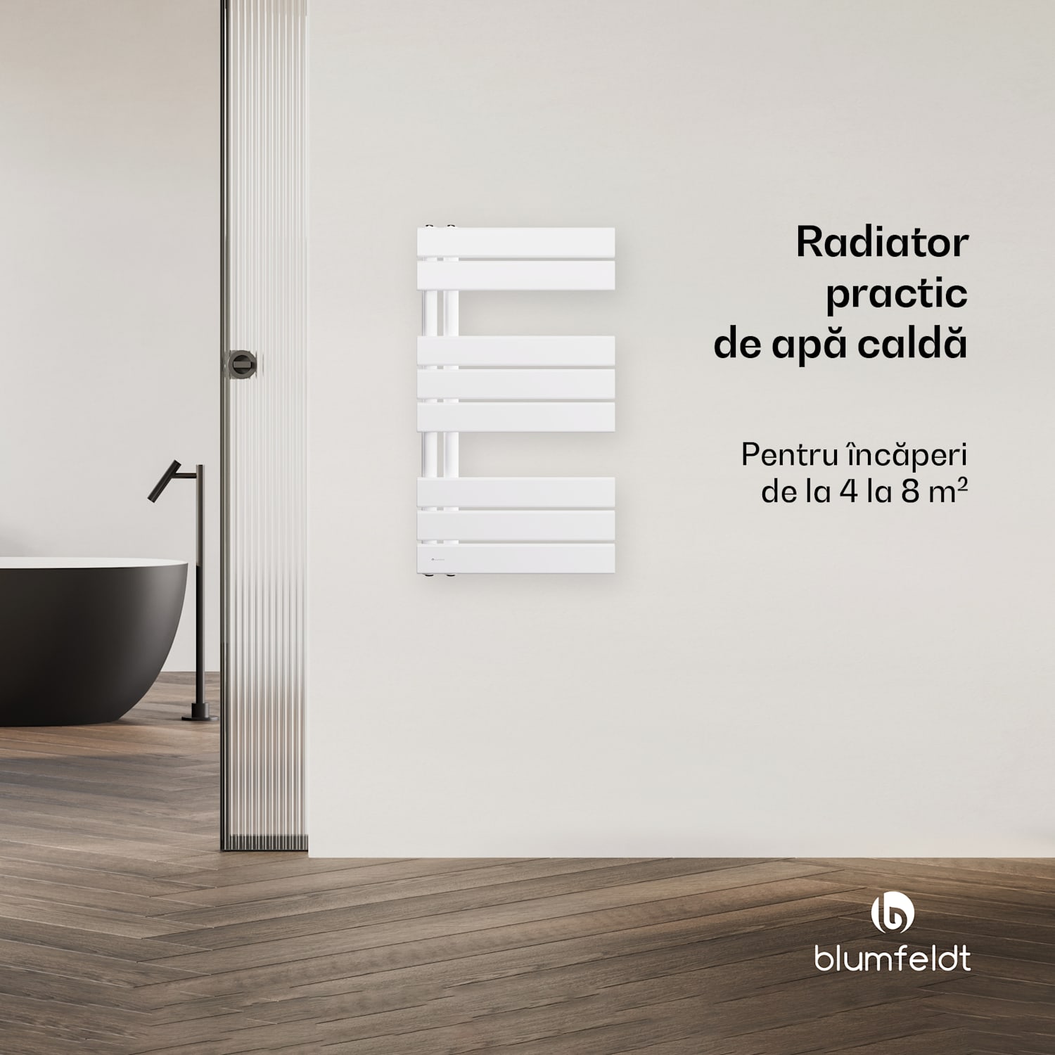 Radiator Fairmont, 45 x 80 cm, de perete, design modern, cu încălzire pe apă 45 x 80 cm | Alb