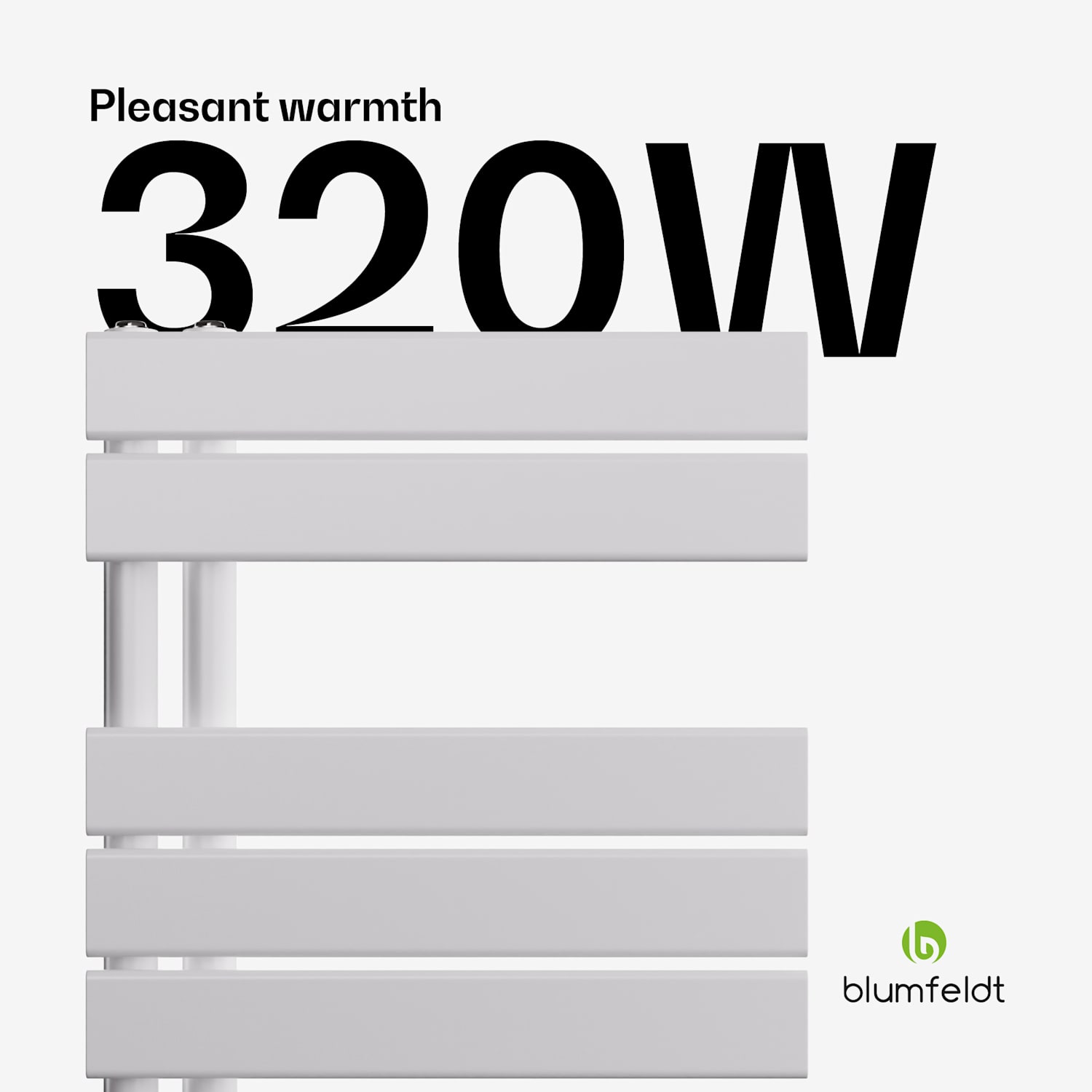 Aquecedor Fairmont | 45 x 80 cm | montagem na parede | design moderno | funcionamento a água quente 45 x 80 cm | Branco