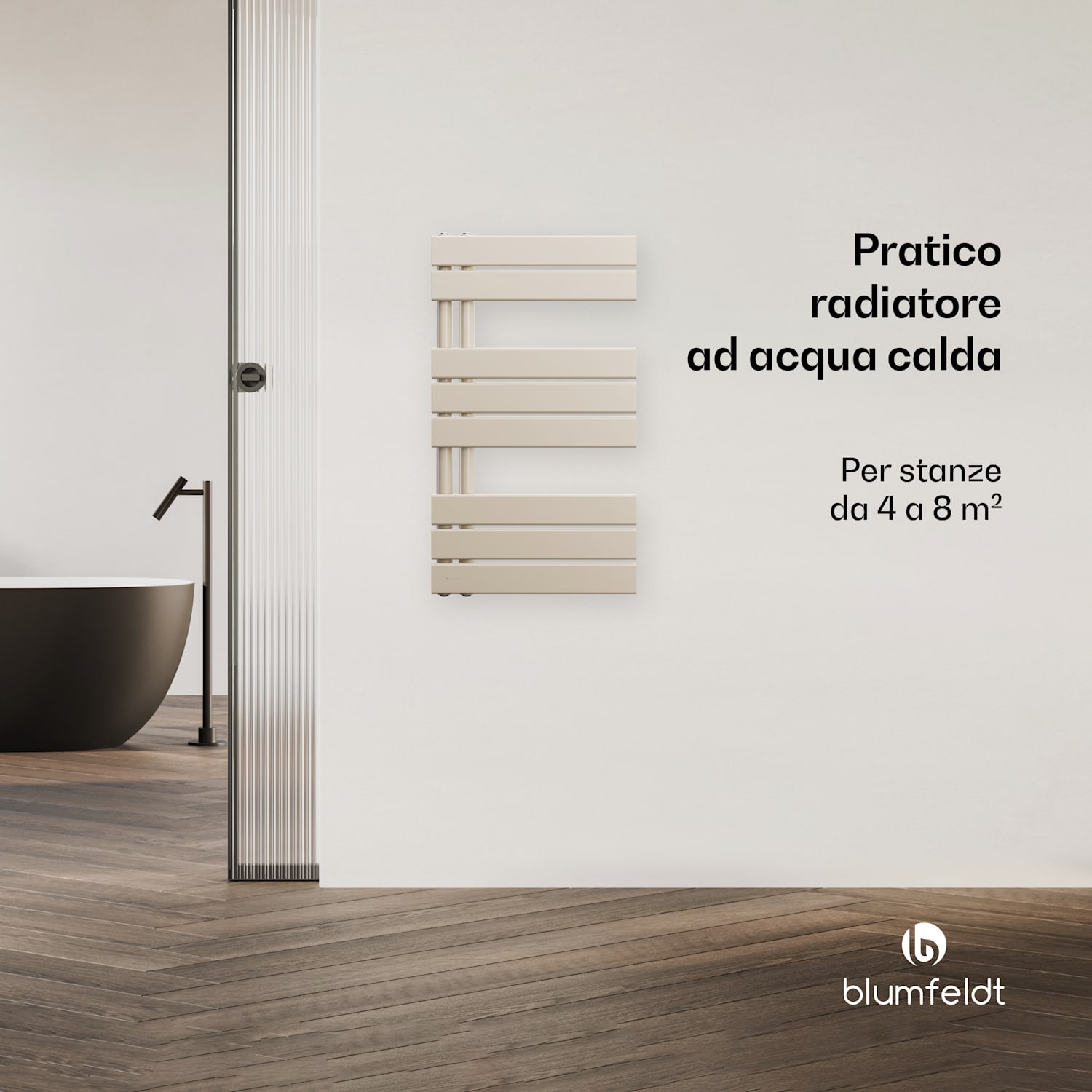 Fairmont - Radiatore | 45 x 80 cm | A parete | Design moderno | Funzionamento ad acqua calda 45 x 80 cm | Sabbia