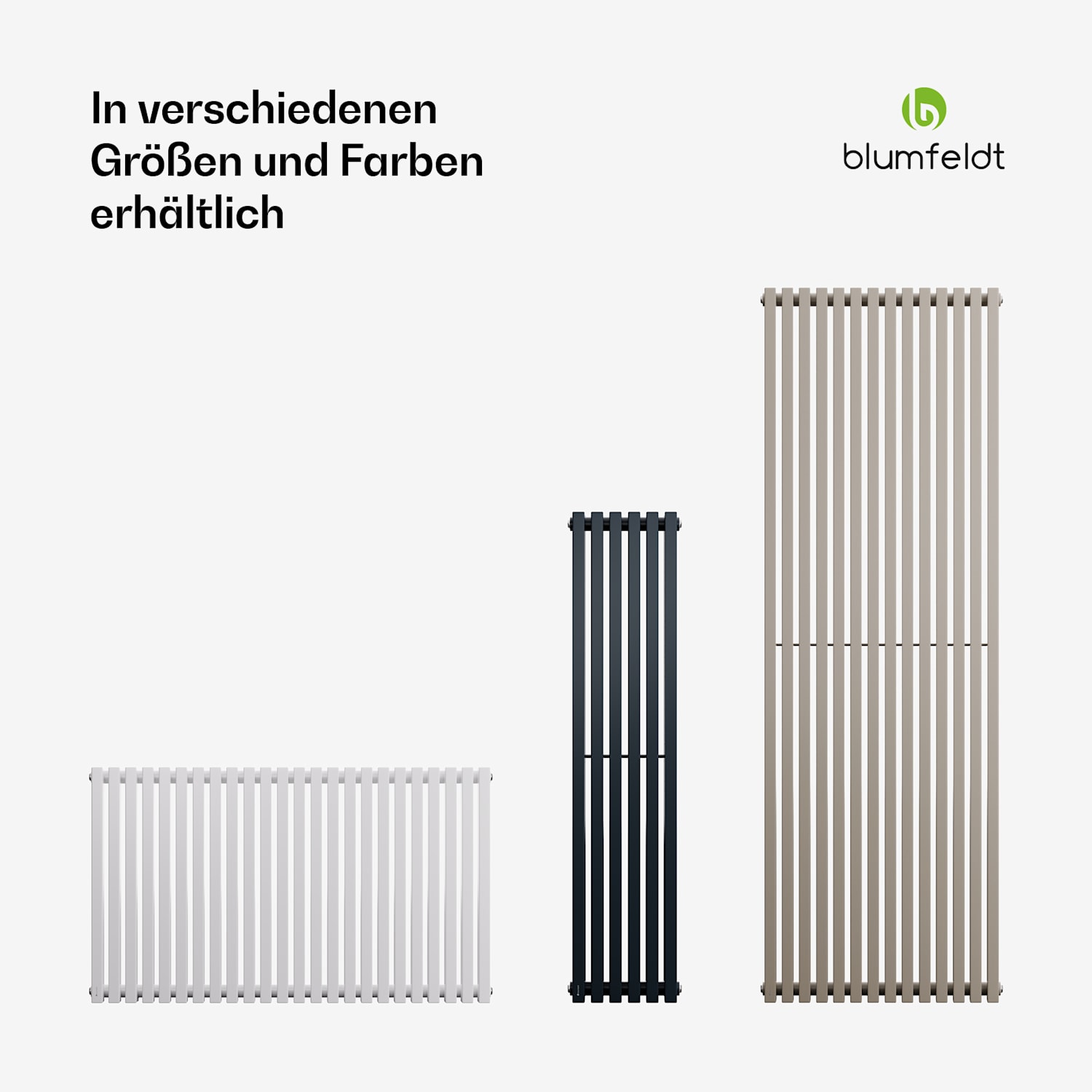 Delgado Heizkörper | modernes Design | 25 x 120 cm | 942 W | Mittelanschluss 120 x 25 cm | Anthrazit