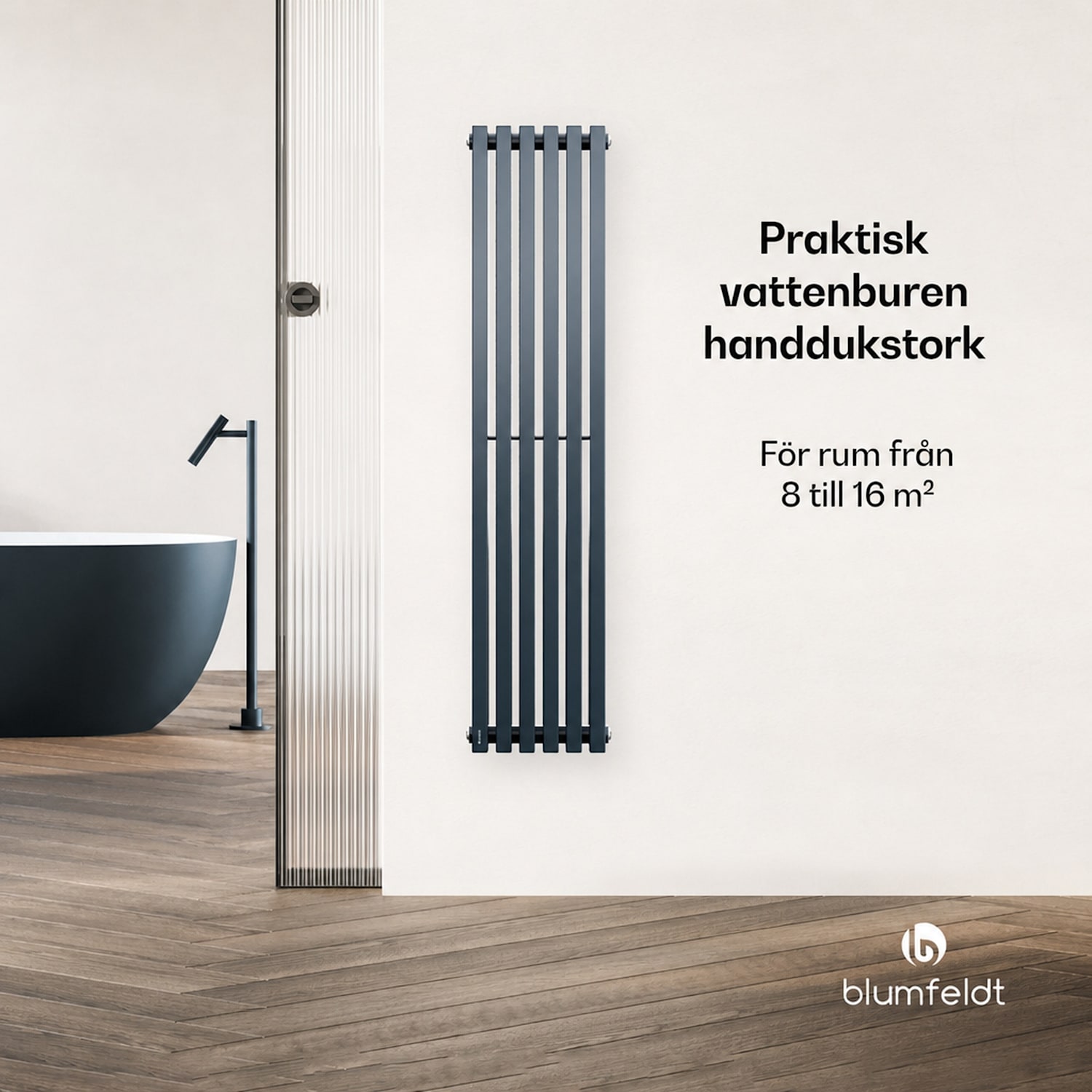 Delgado radiator | modern design | 25 x 120 cm | 942 W | centralkoppling 120 x 25 cm | Antracit