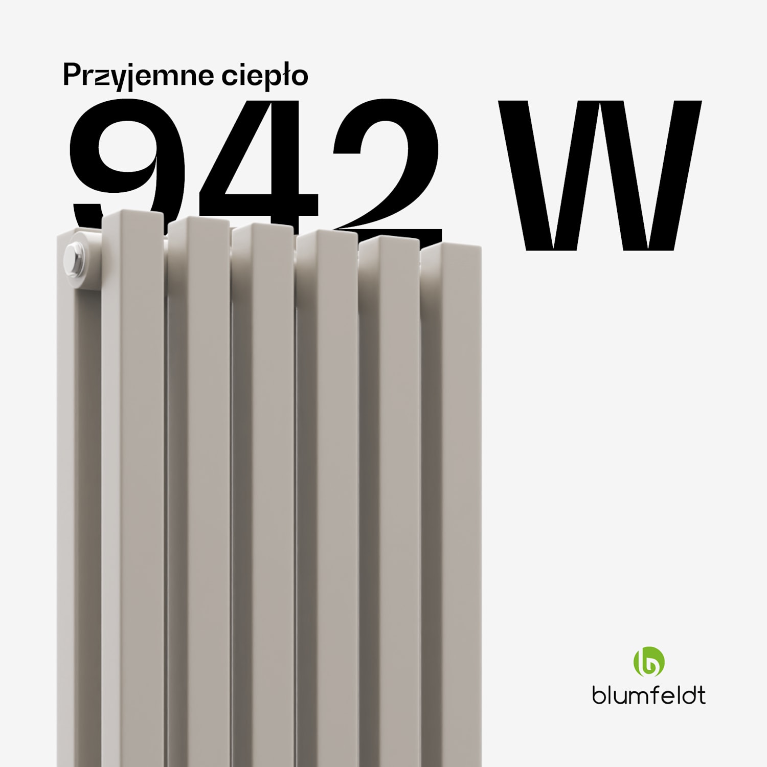 Grzejnik Delgado | nowoczesny design | 25 x 120 cm | 942 W | przyłącze centralne 120 x 25 cm | Piasek