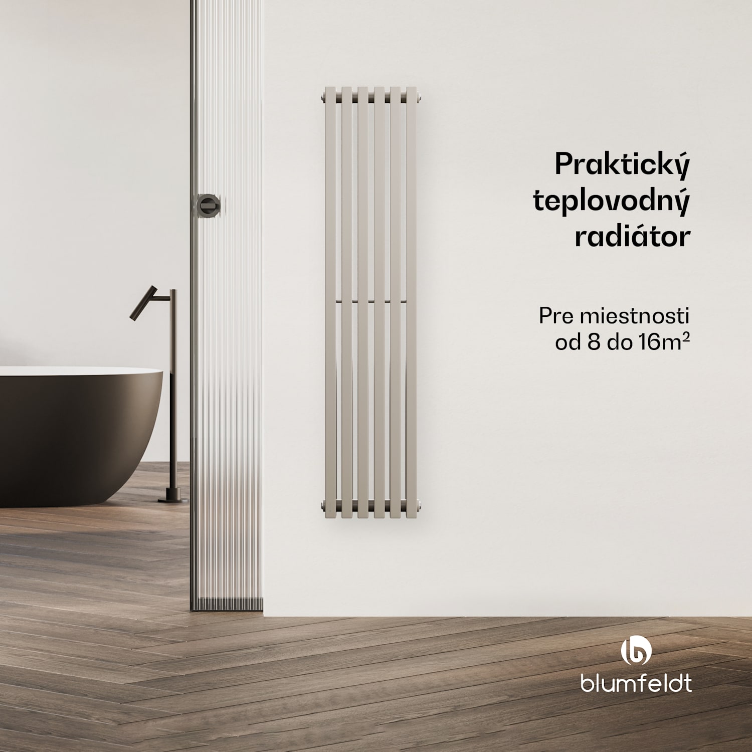 Radiátor Delgado | moderný dizajn | 25 x 120 cm | 942 W | stredové pripojenie 120 x 25 cm | Piesok