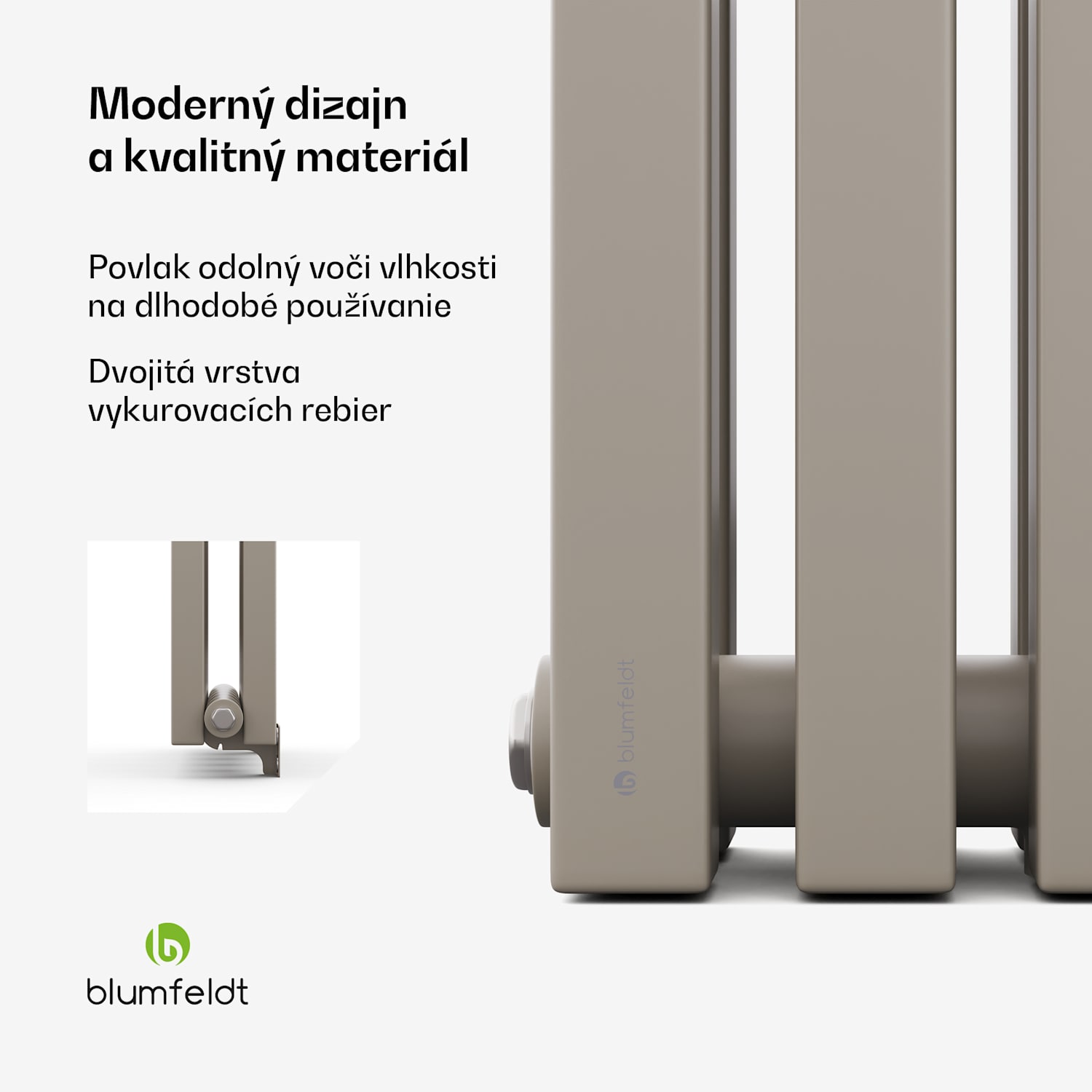 Radiátor Delgado | moderný dizajn | 25 x 120 cm | 942 W | stredové pripojenie 120 x 25 cm | Piesok