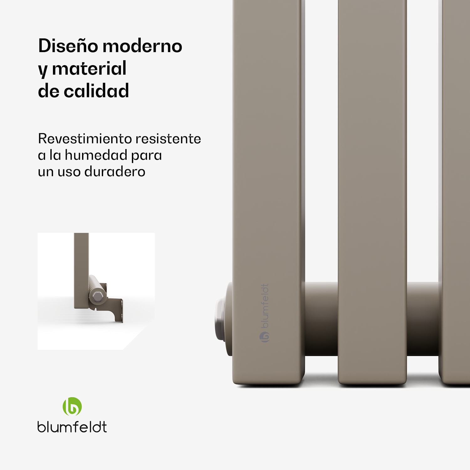 Delgado radiador | Diseño moderno | 60 x 180 cm | 1486 W | Conexión central 180 x 60 cm | Arena