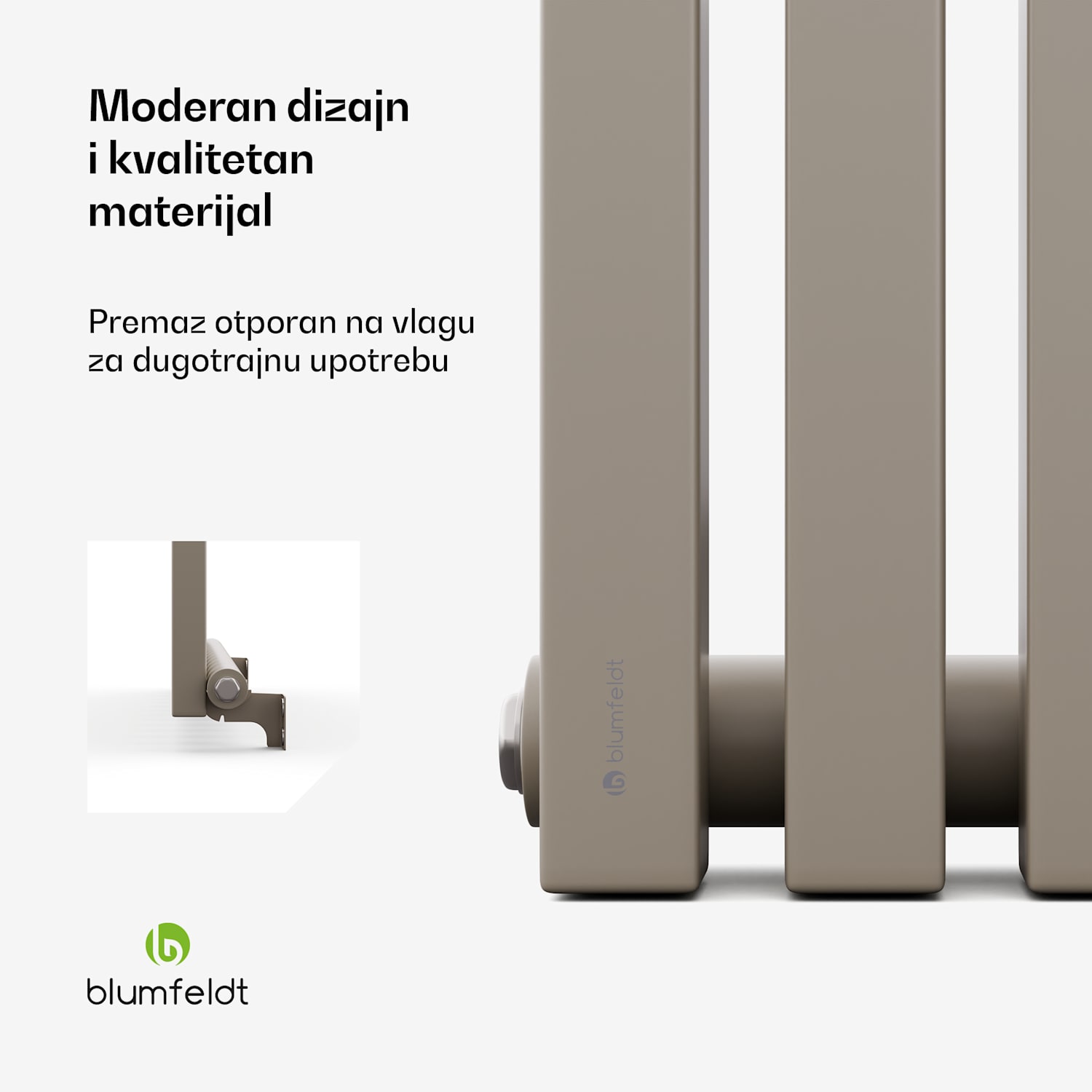 Delgado radijator | Moderan dizajn | 60 x 180 cm | 1486 W | Srednji priključak 180 x 60 cm | Pijesak