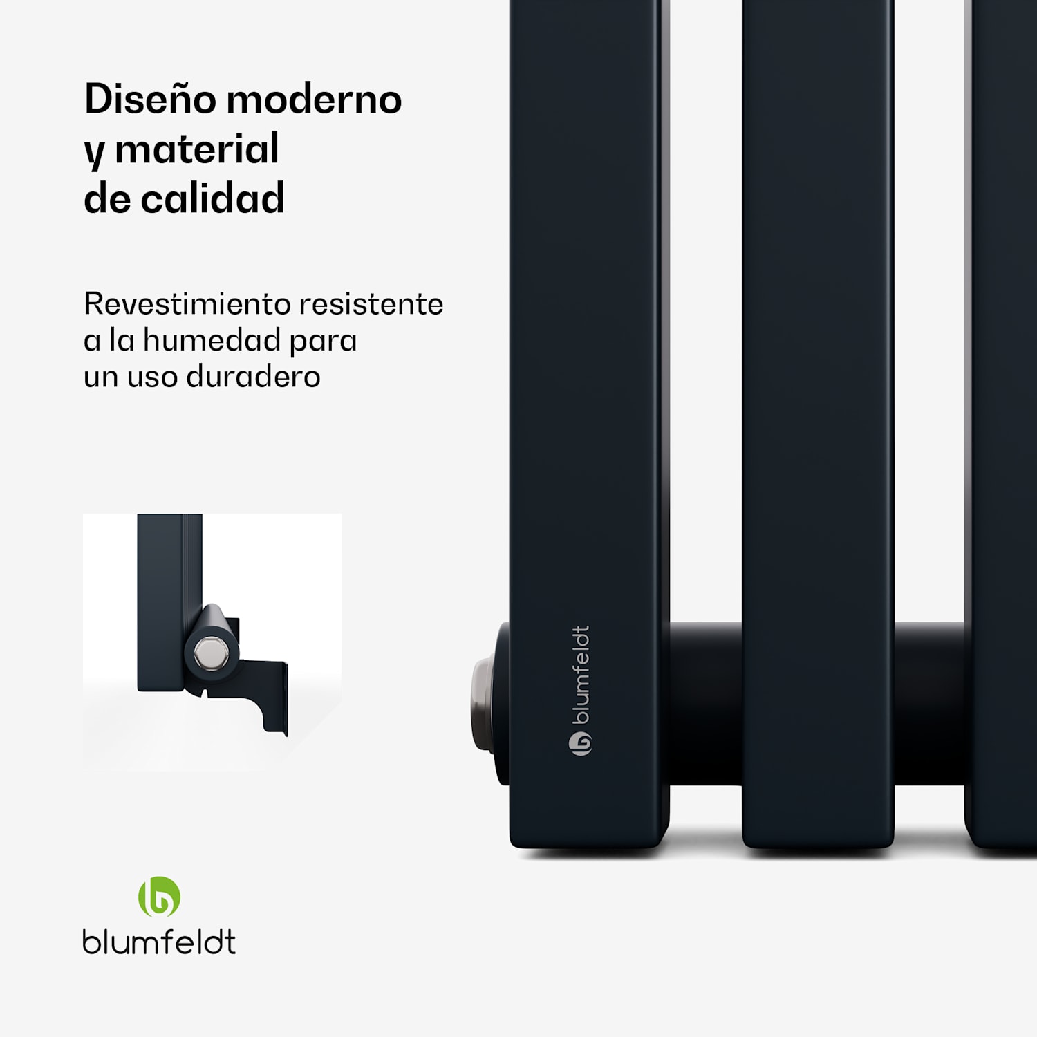 Radiador Delgado | Diseño Moderno | 63 x 100 cm | 891 W | Conexión Lateral 63 x 100 cm | Antracita