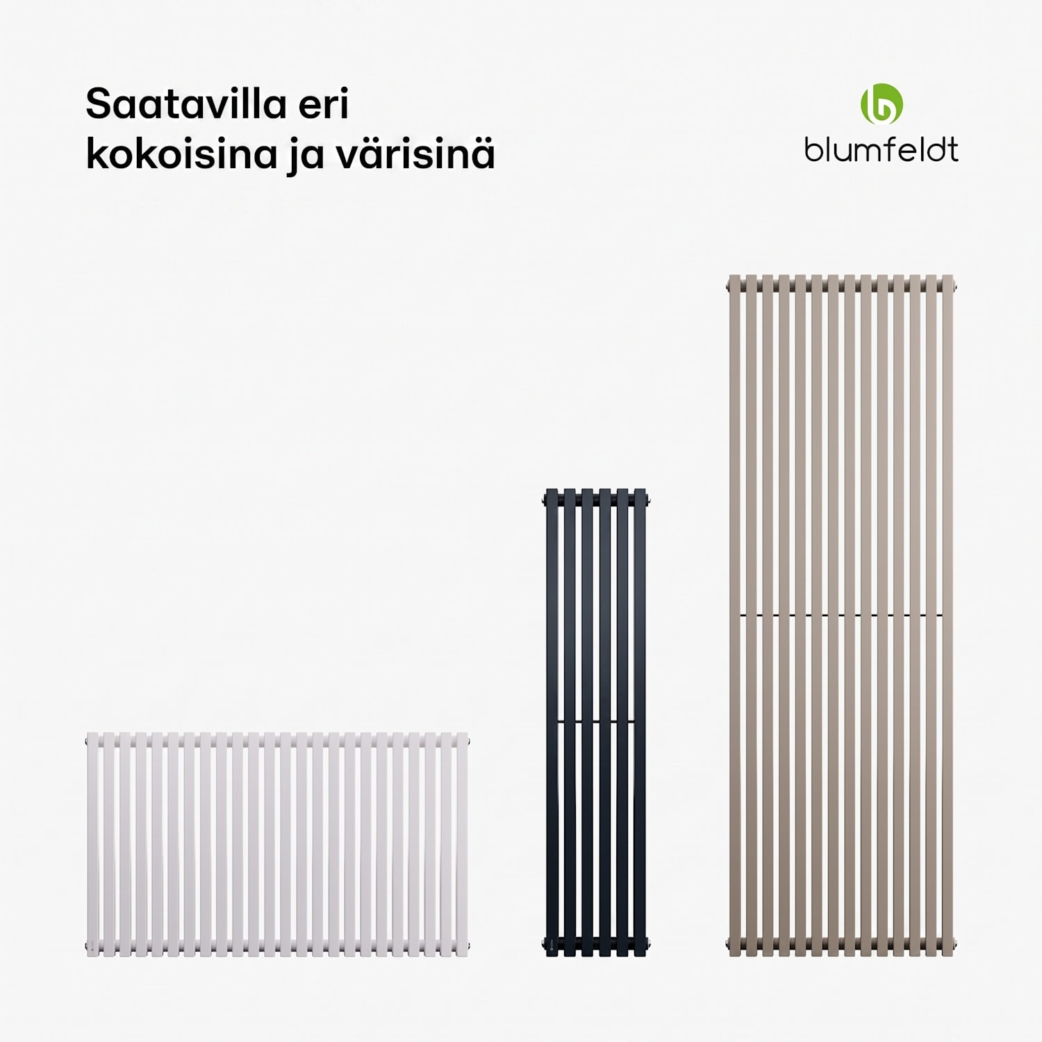Delgado lämpöpatteri | Moderni muotoilu | 63 x 108 cm | 891 W | Sivuliitäntä Antrasiitti