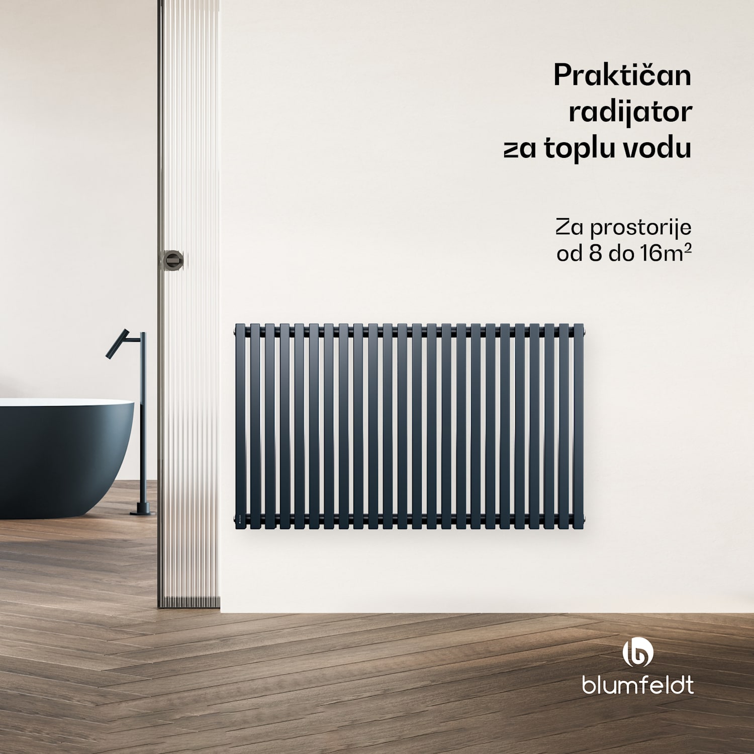 Delgado radijator | Moderni dizajn | 63 x 100 cm | 891 W | Središnji priključak 63 x 100 cm | Antracit