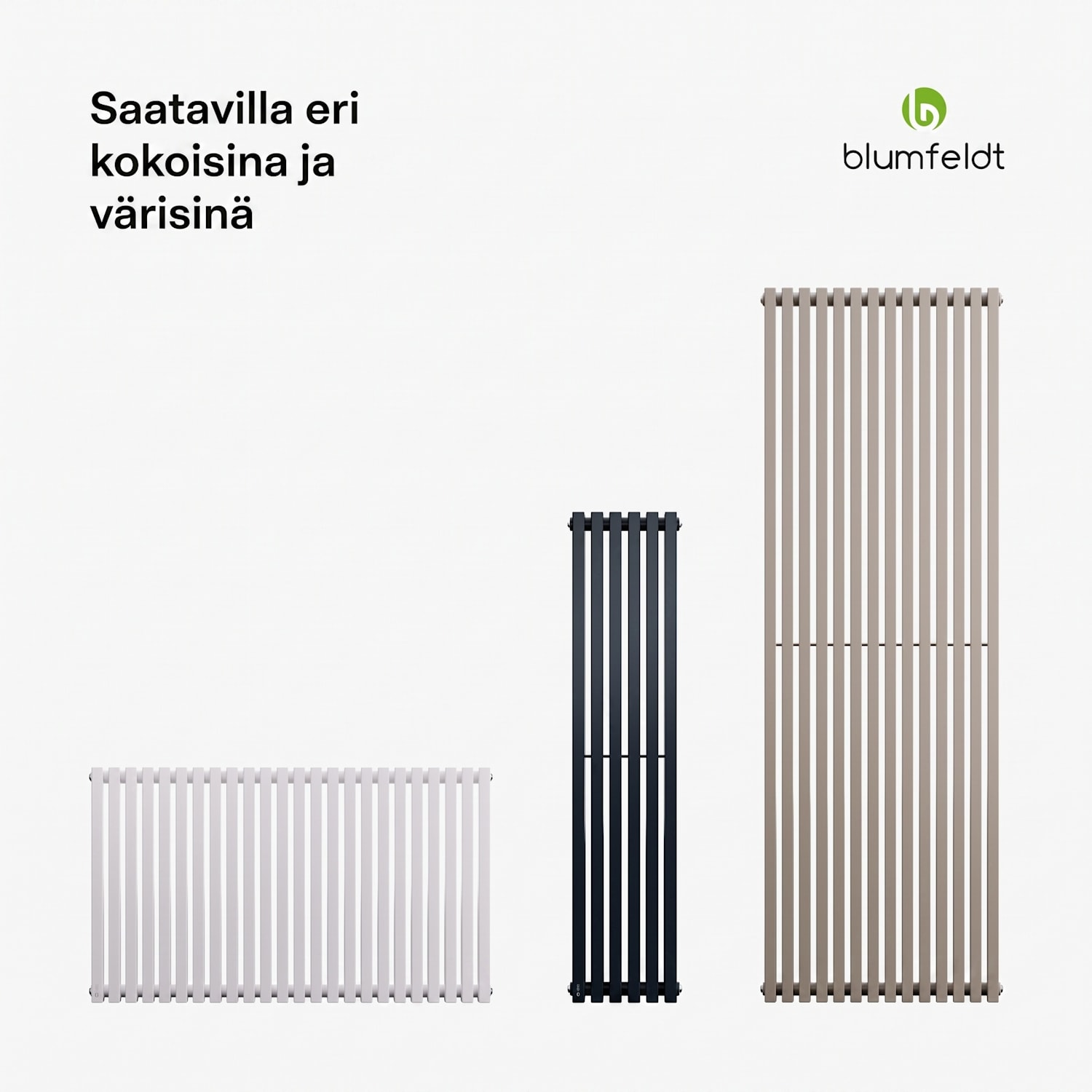 Delgado lämpöpatteri | Moderni muotoilu | 63 x 108 cm | 891 W | Sivuliitäntä Valkoinen