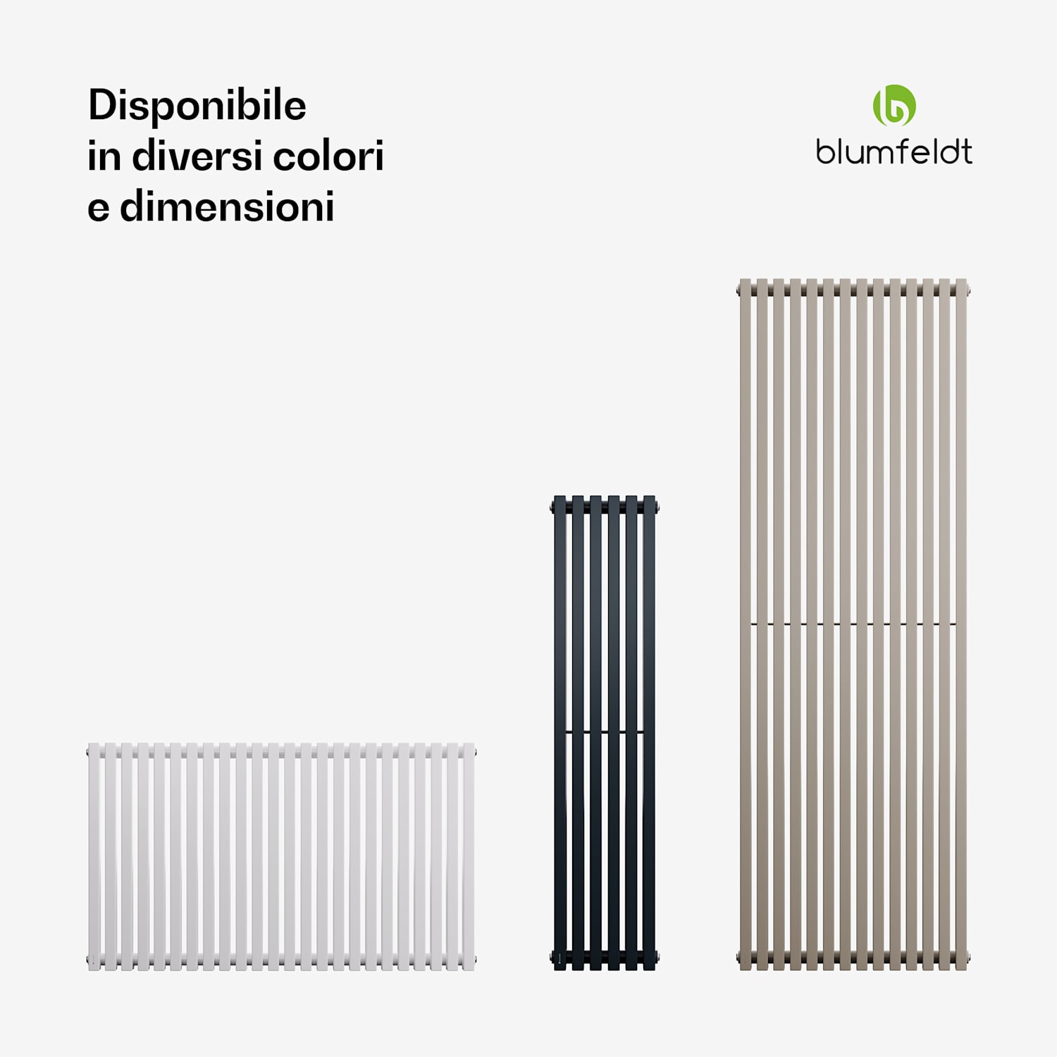 Radiatore Delgado | Design moderno | 63 x 100 cm | 891 W | Collegamento laterale 63 x 100 cm | Bianco