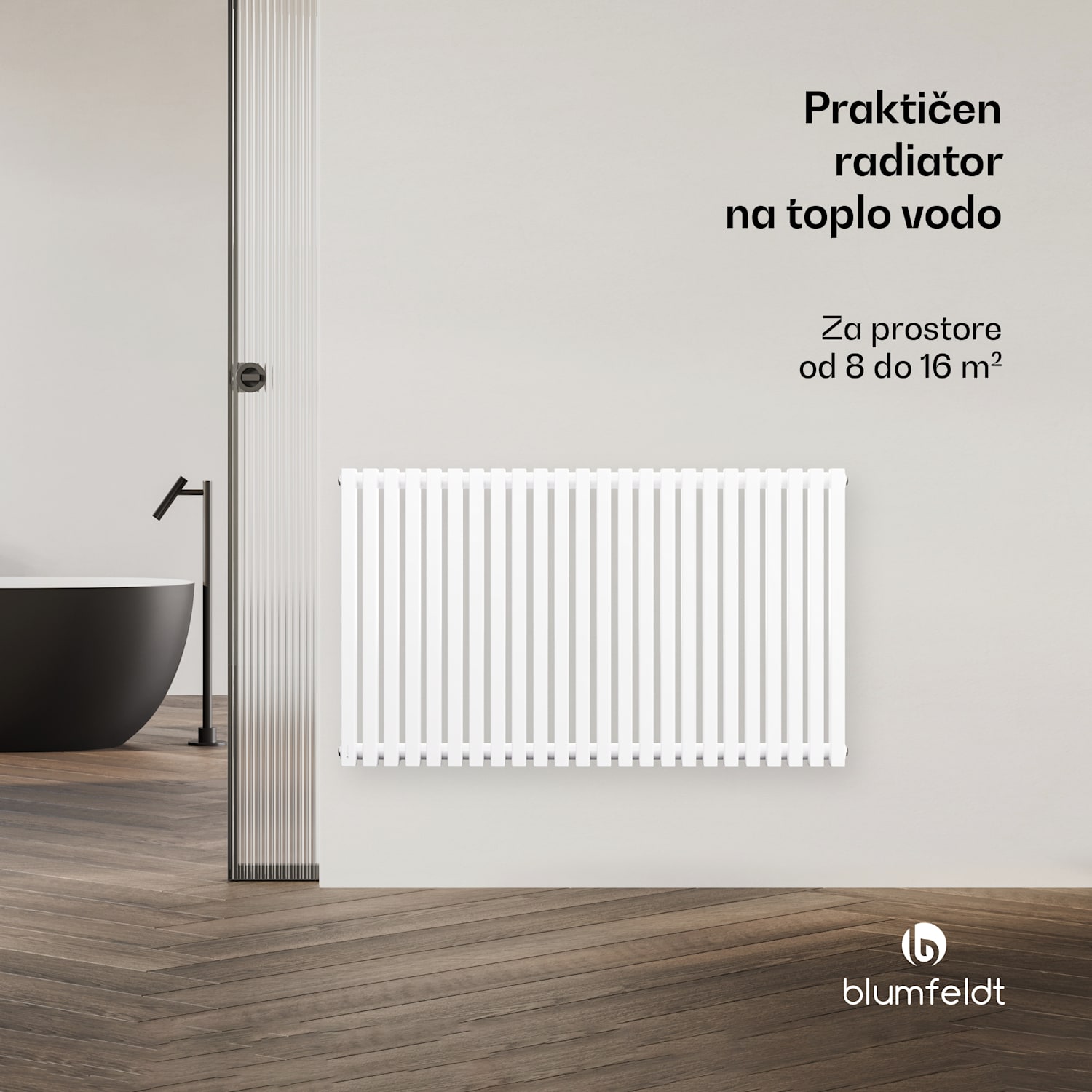 Delgado radiator | Moderna zasnova | 63 x 100 cm | 891 W | Centralni ali stranski priključek 63 x 100 cm | Bela